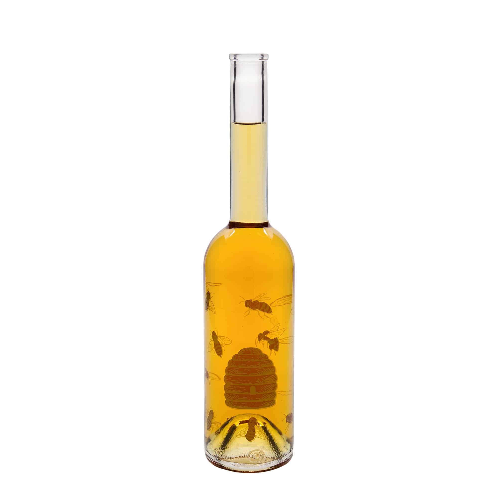 500 ml Glasflasche 'Opera', Motiv: Bienen, Mündung: Kork 500 ml Glasflasche 'Opera', Motiv: Bienen, Mündung: Kork