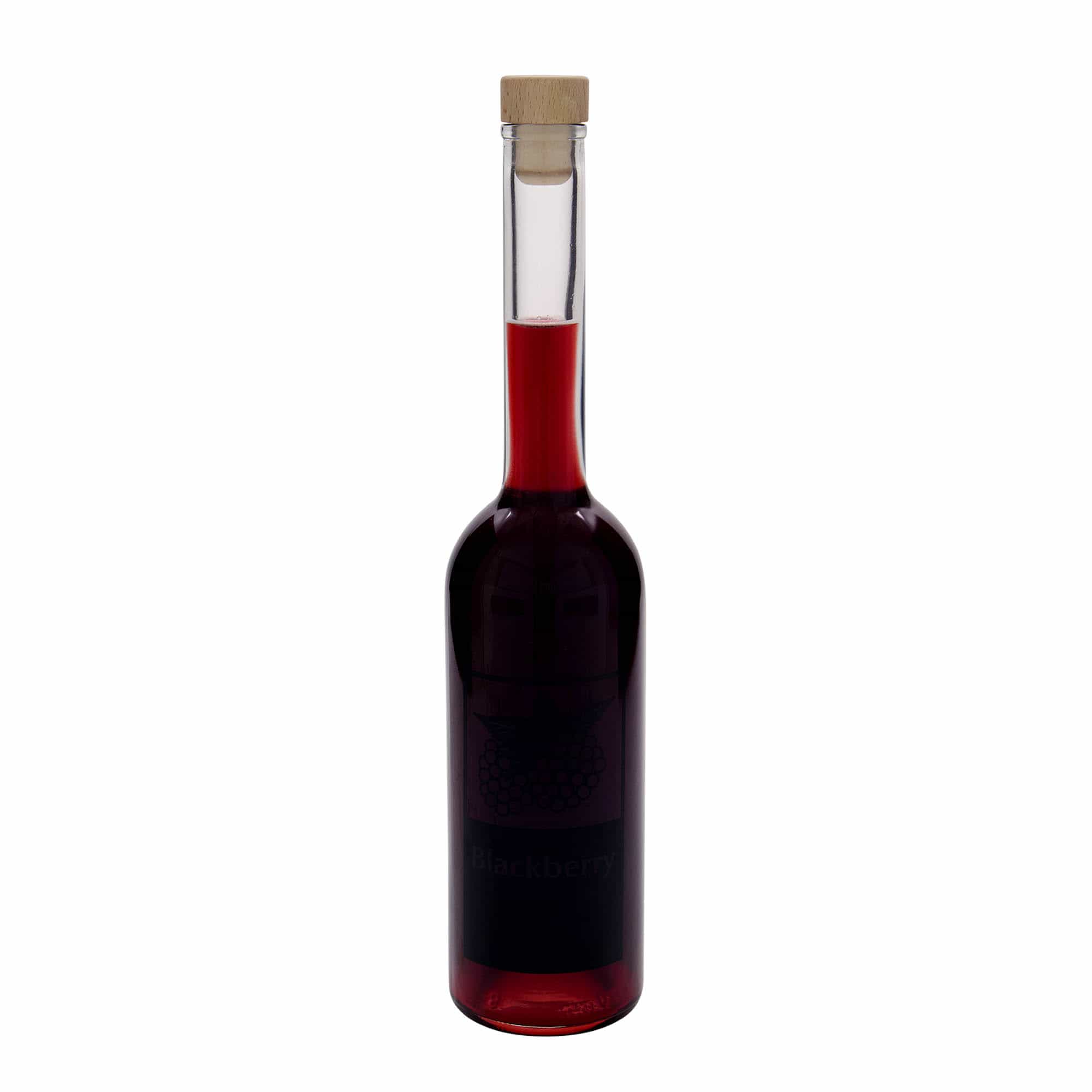 500 ml Glasflasche „Opera“, Motiv: Blackberry, Mündung: Kork