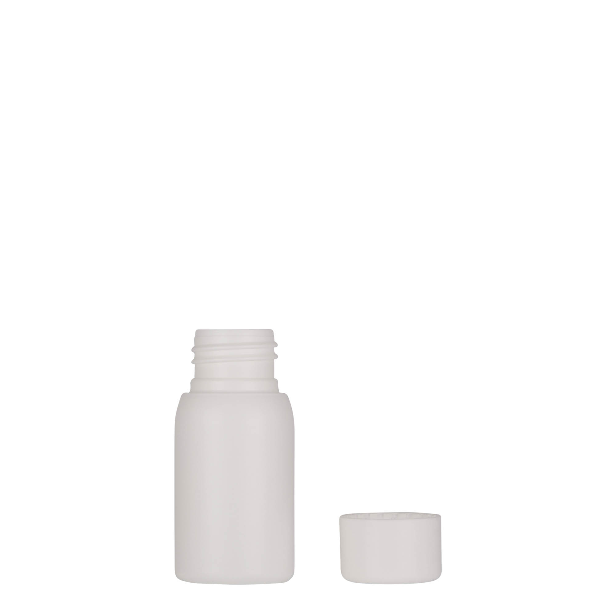 30 ml Kunststoffflasche „Tuffy“, HDPE, weiß, Mündung:  24/410
