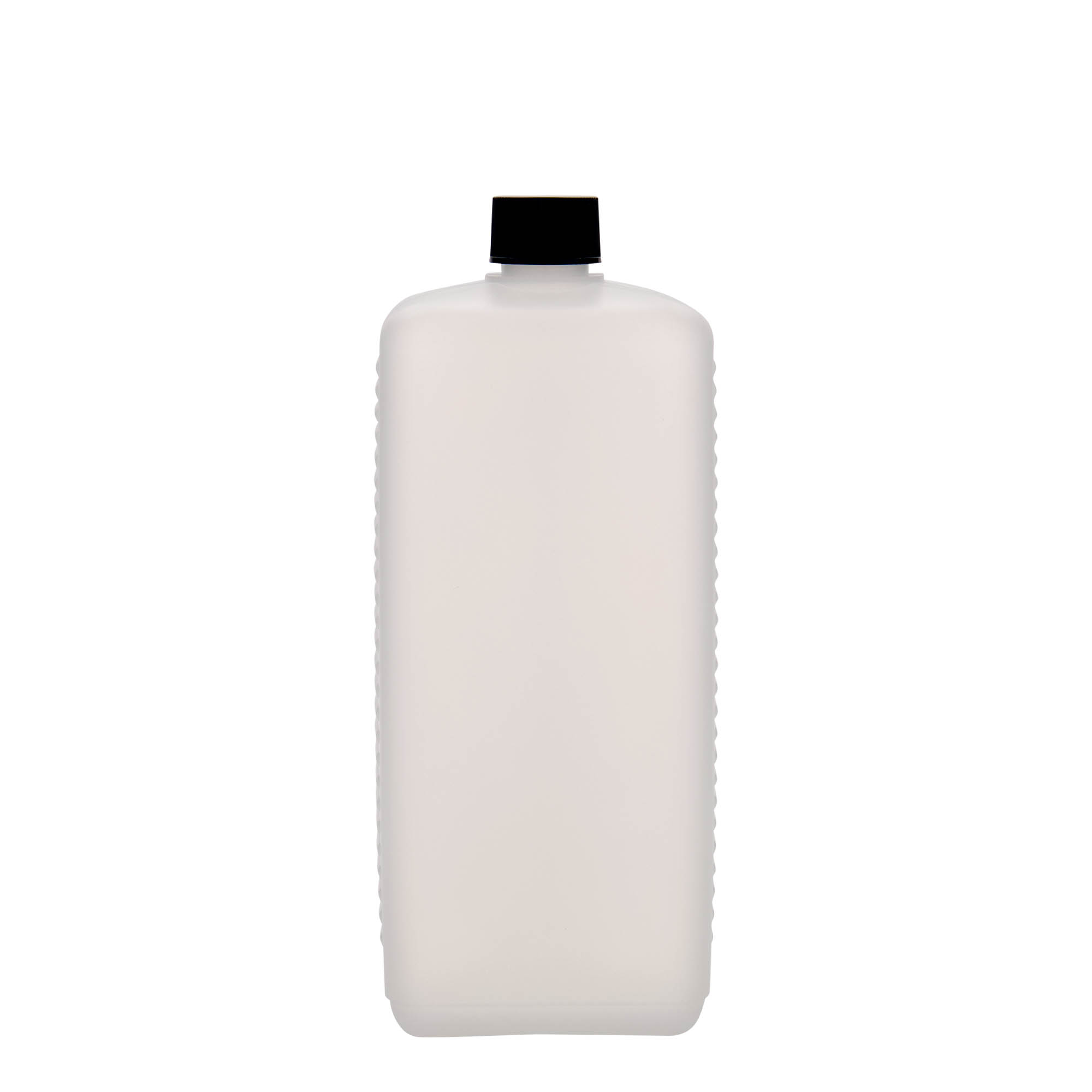 1.000 ml Kanisterflasche, rechteckig, HDPE-Kunststoff, natur, Mündung: DIN 25 EPE 1.000 ml Kanisterflasche, rechteckig, HDPE-Kunststoff, natur, Mündung: DIN 25 EPE