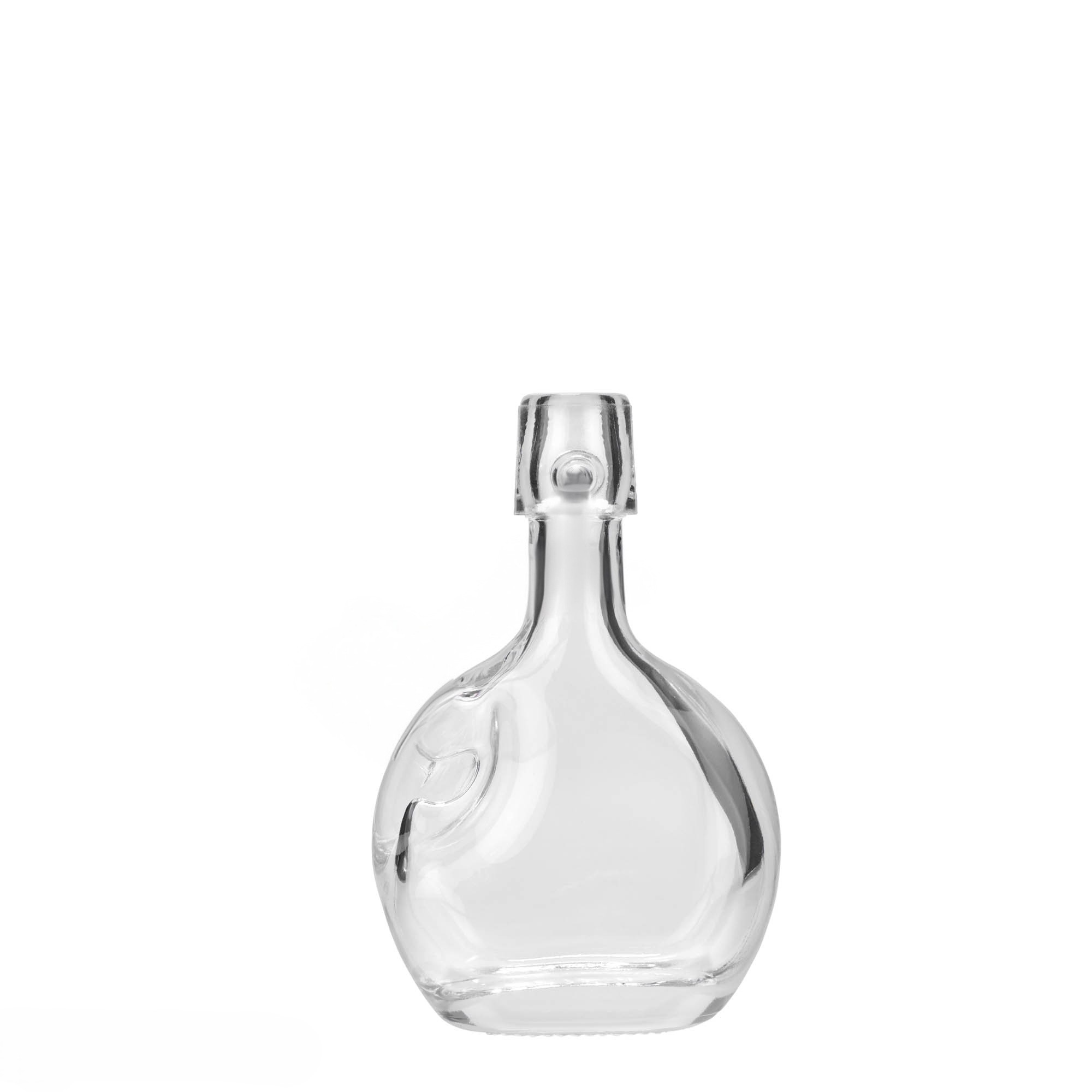40 ml Glasflasche „Lukas“, oval, Mündung: Bügelverschluss