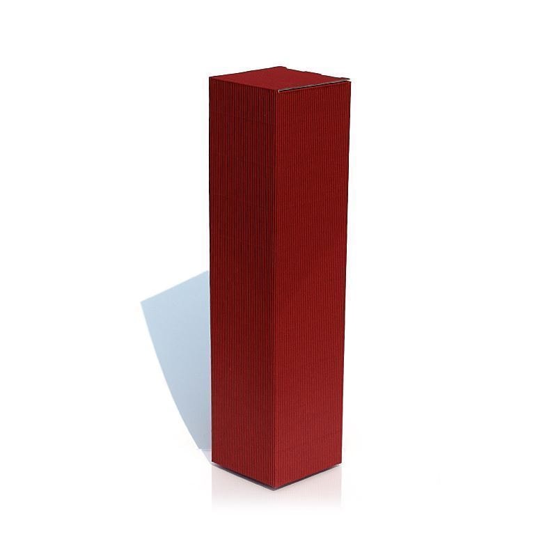 Geschenkkarton „Welle“, quadratisch, Pappe, bordeauxrot