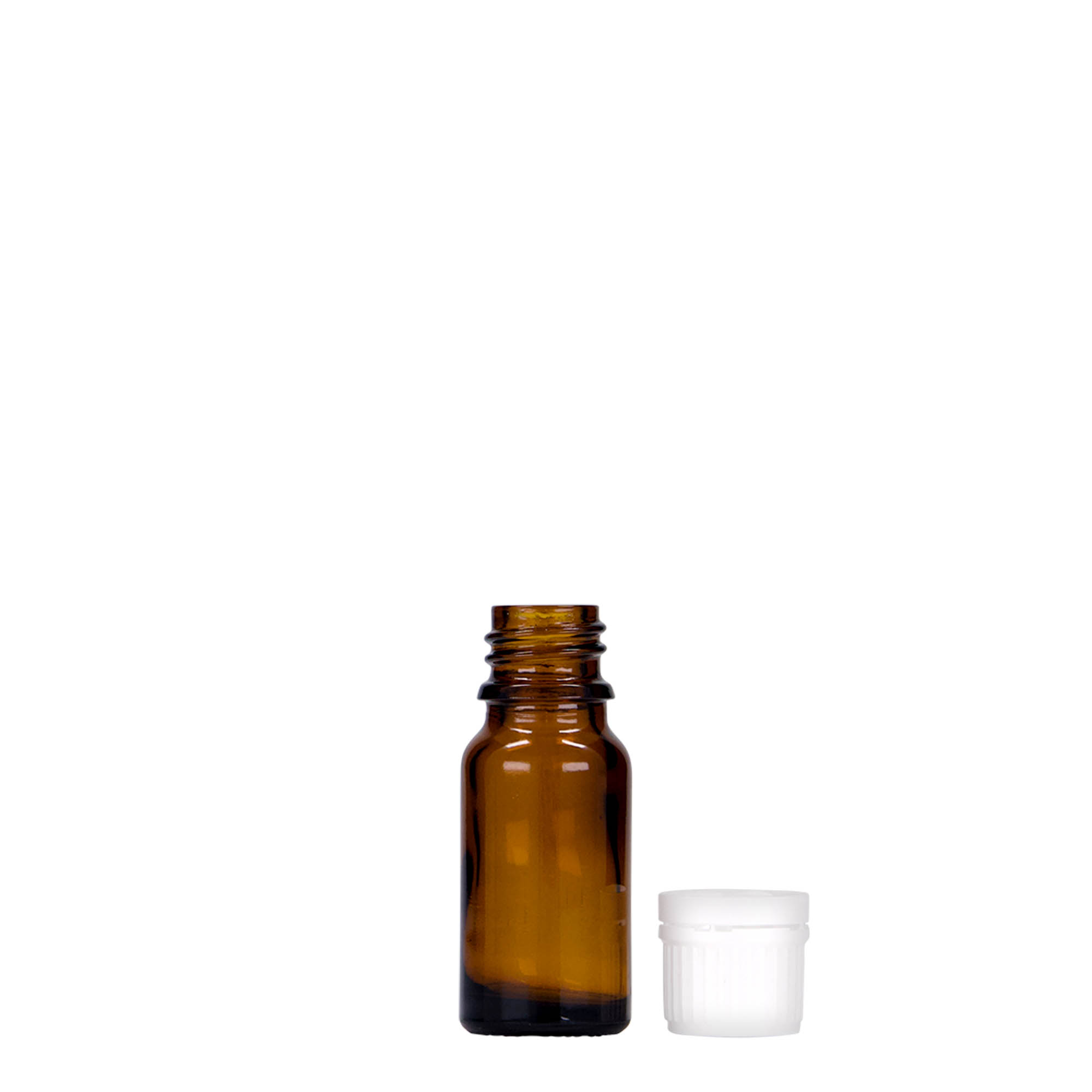 10 ml Medizinflasche, Glas, braun, Mündung: DIN 18 10 ml Medizinflasche, Glas, braun, Mündung: DIN 18