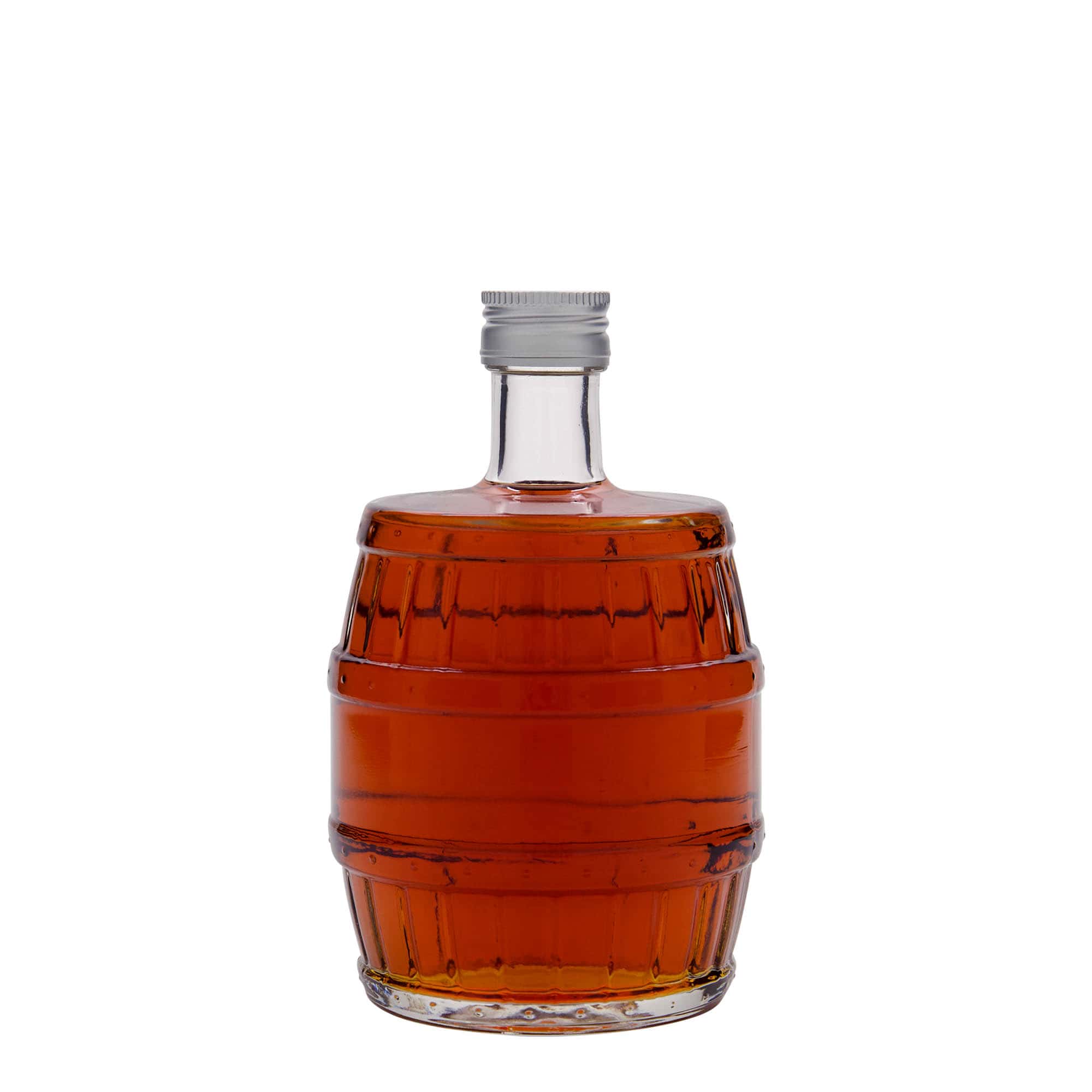 500 ml Glasflasche 'Fass', Mündung: PP 28