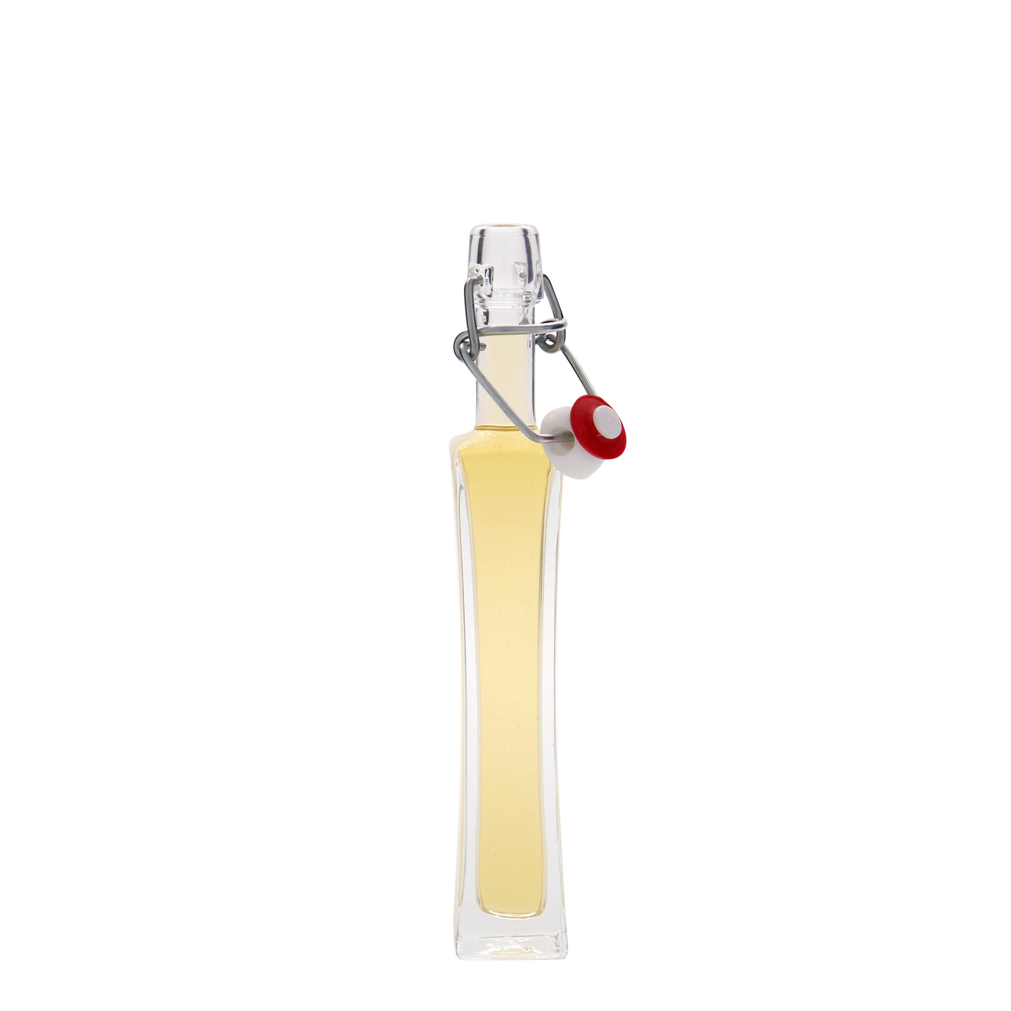 40 ml Glasflasche „Koko“, quadratisch, Mündung: Bügelverschluss