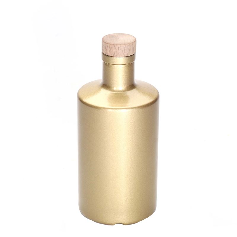 500 ml Glasflasche 'Caroline', gold, Mündung: Kork 500 ml Glasflasche 'Caroline', gold, Mündung: Kork