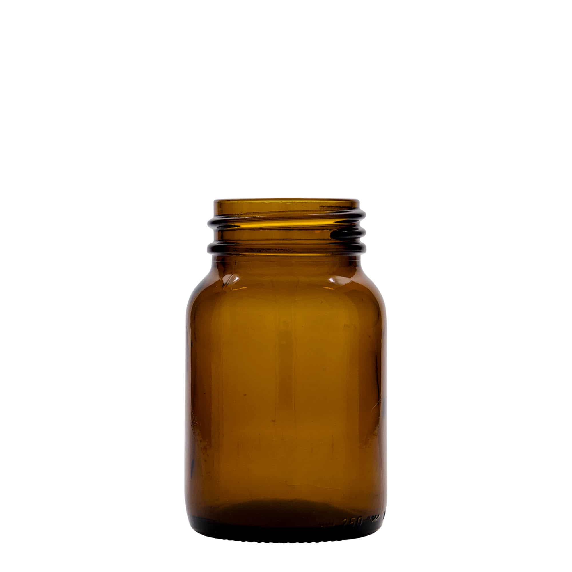 250 ml Weithalsglas, braun, Mündung: DIN 55 250 ml Weithalsglas, braun, Mündung: DIN 55