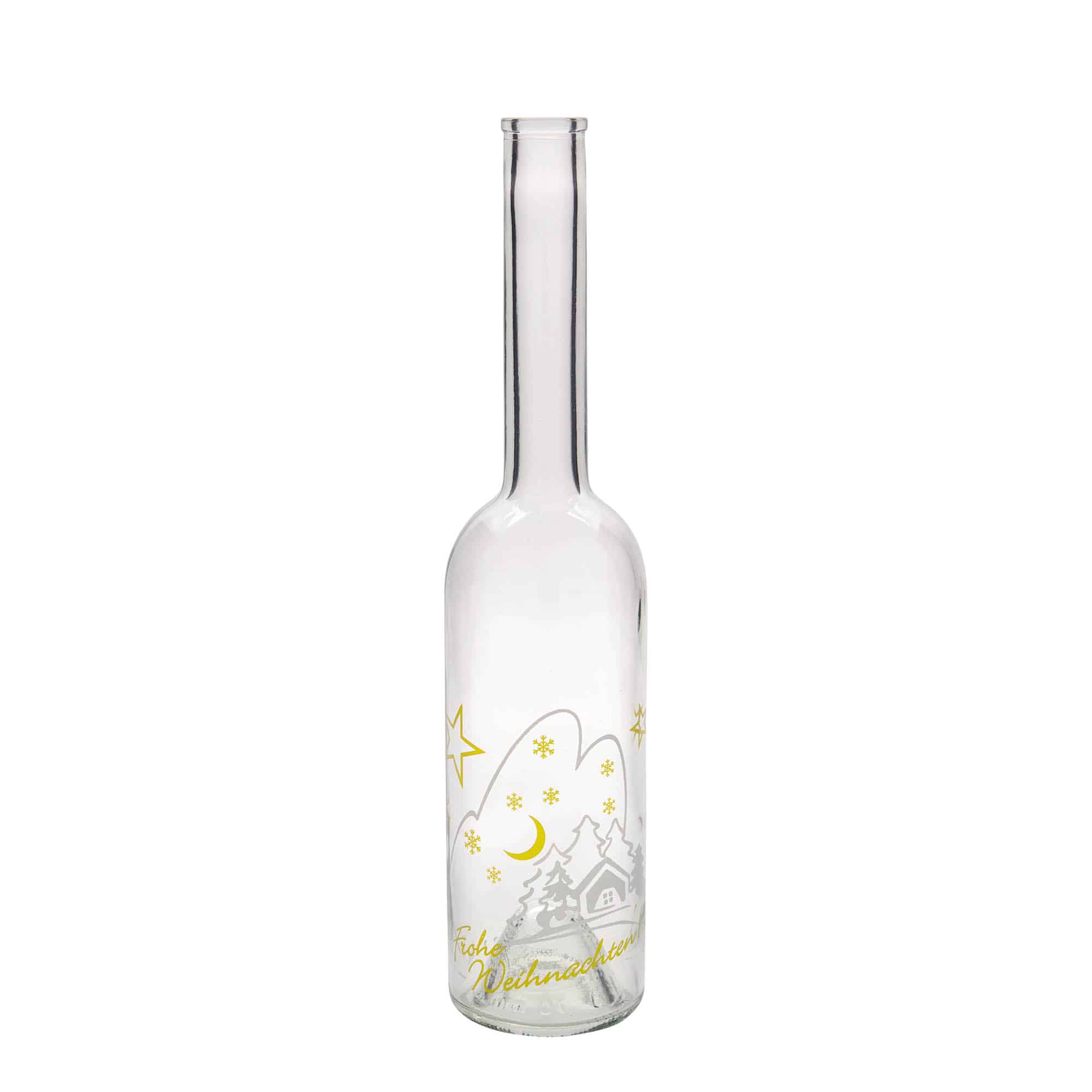 500 ml Glasflasche 'Opera', Motiv: Weihnachtsidylle, Mündung: Kork 500 ml Glasflasche 'Opera', Motiv: Weihnachtsidylle, Mündung: Kork