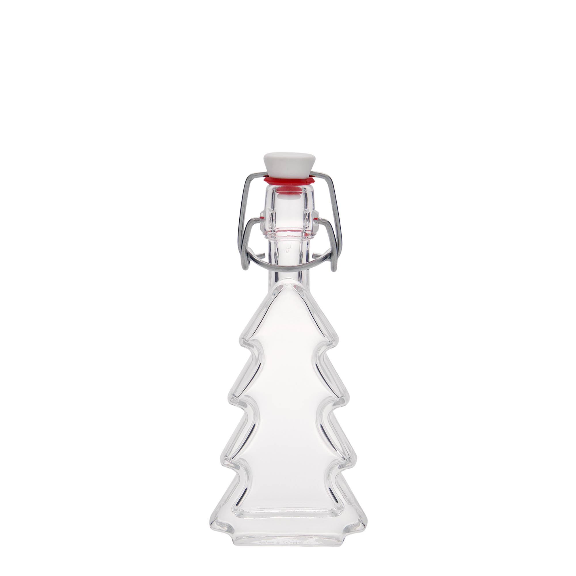 40 ml Glasflasche 'Tannenbaum', Mündung: Bügelverschluss 40 ml Glasflasche 'Tannenbaum', Mündung: Bügelverschluss