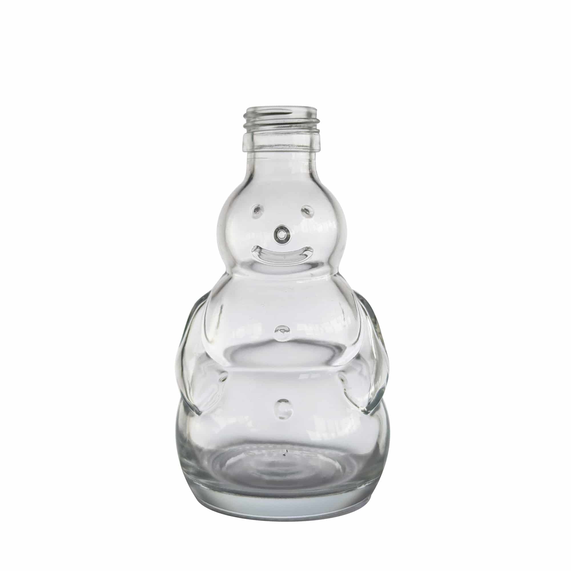 200 ml Glasflasche 'Schneemann', Mündung: PP 28 200 ml Glasflasche 'Schneemann', Mündung: PP 28