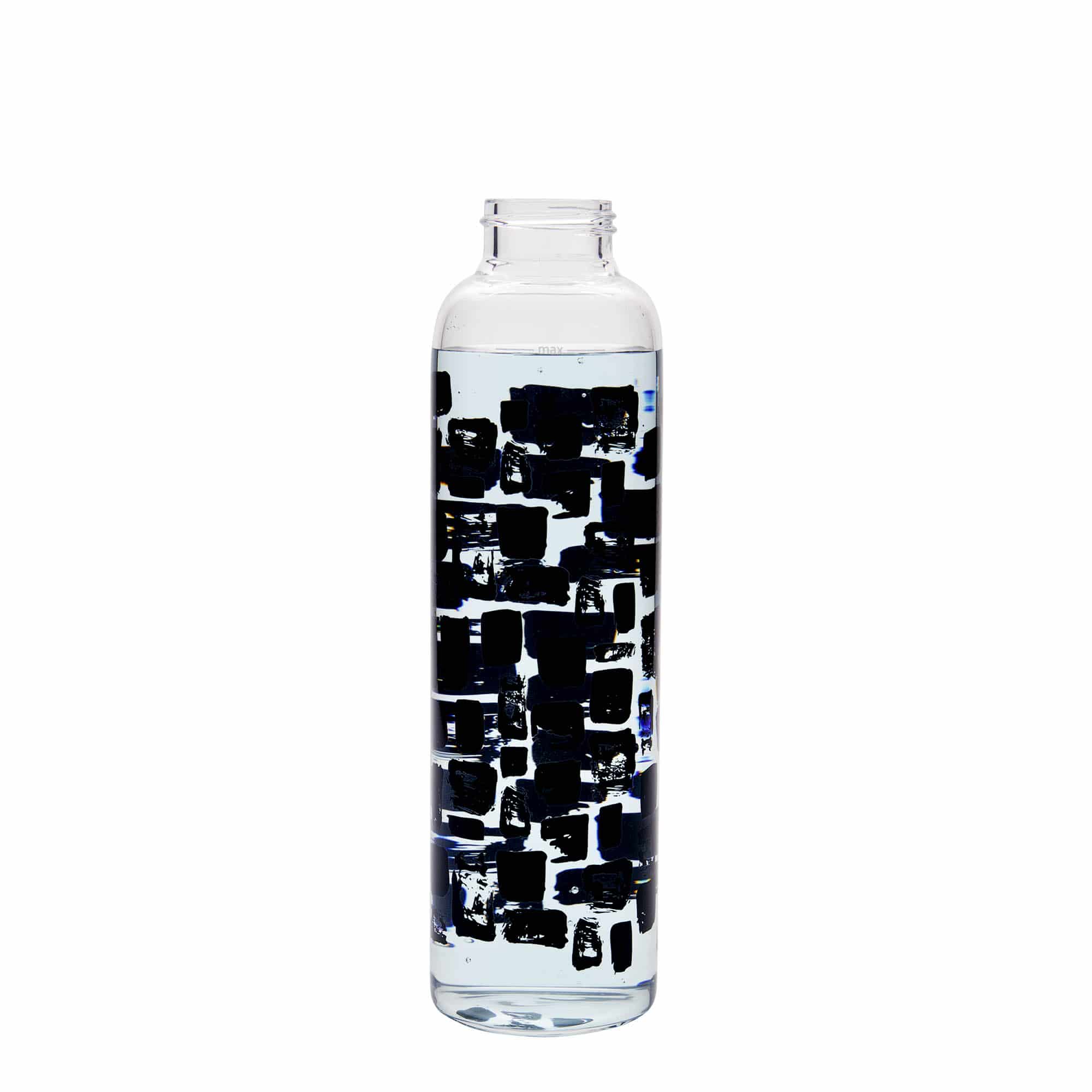 500 ml Trinkflasche „Perseus - Schwarze Rechtecke“, Mündung: Schraubverschluss