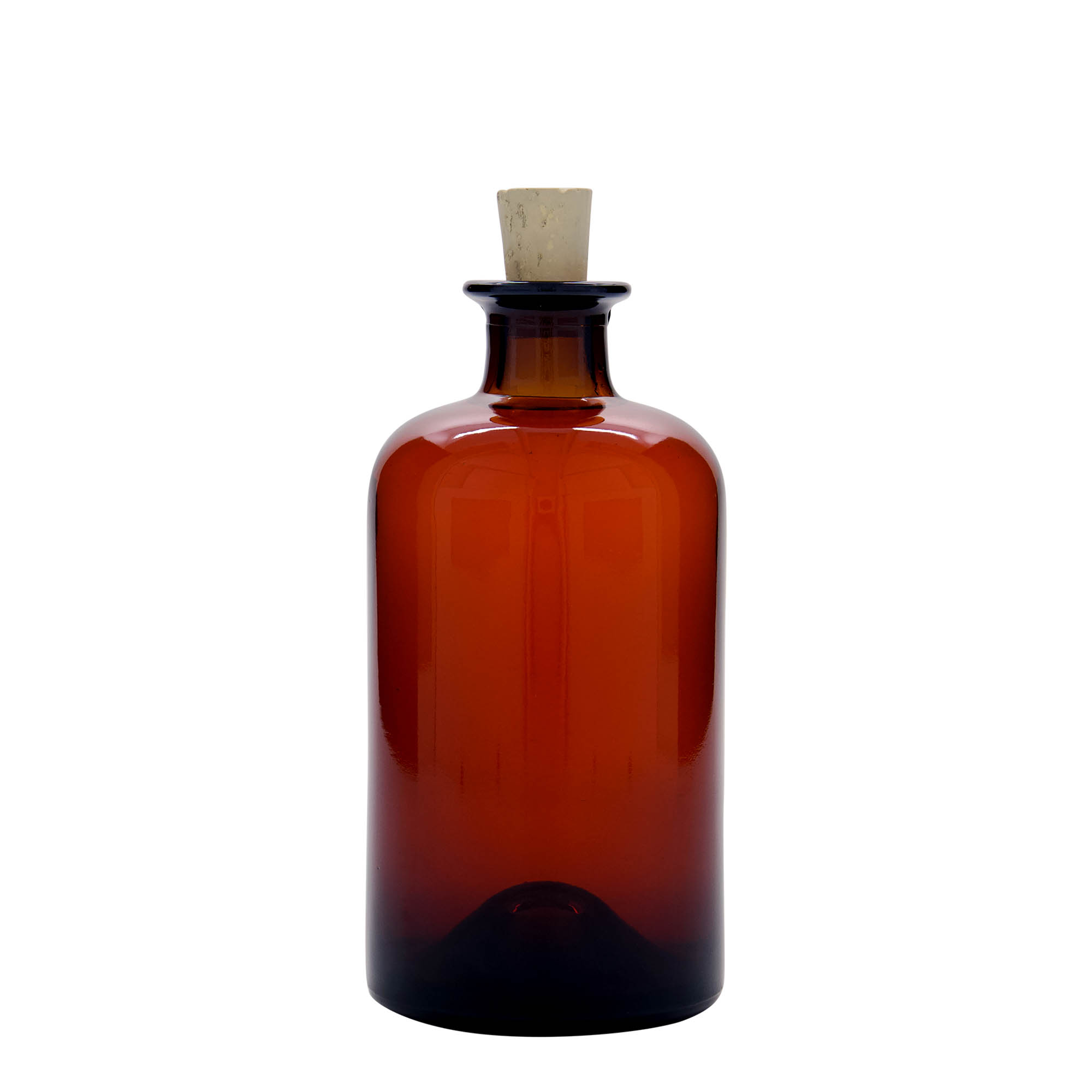 500 ml Glasflasche Apotheker, braun, Mündung: Kork 500 ml Glasflasche Apotheker, braun, Mündung: Kork