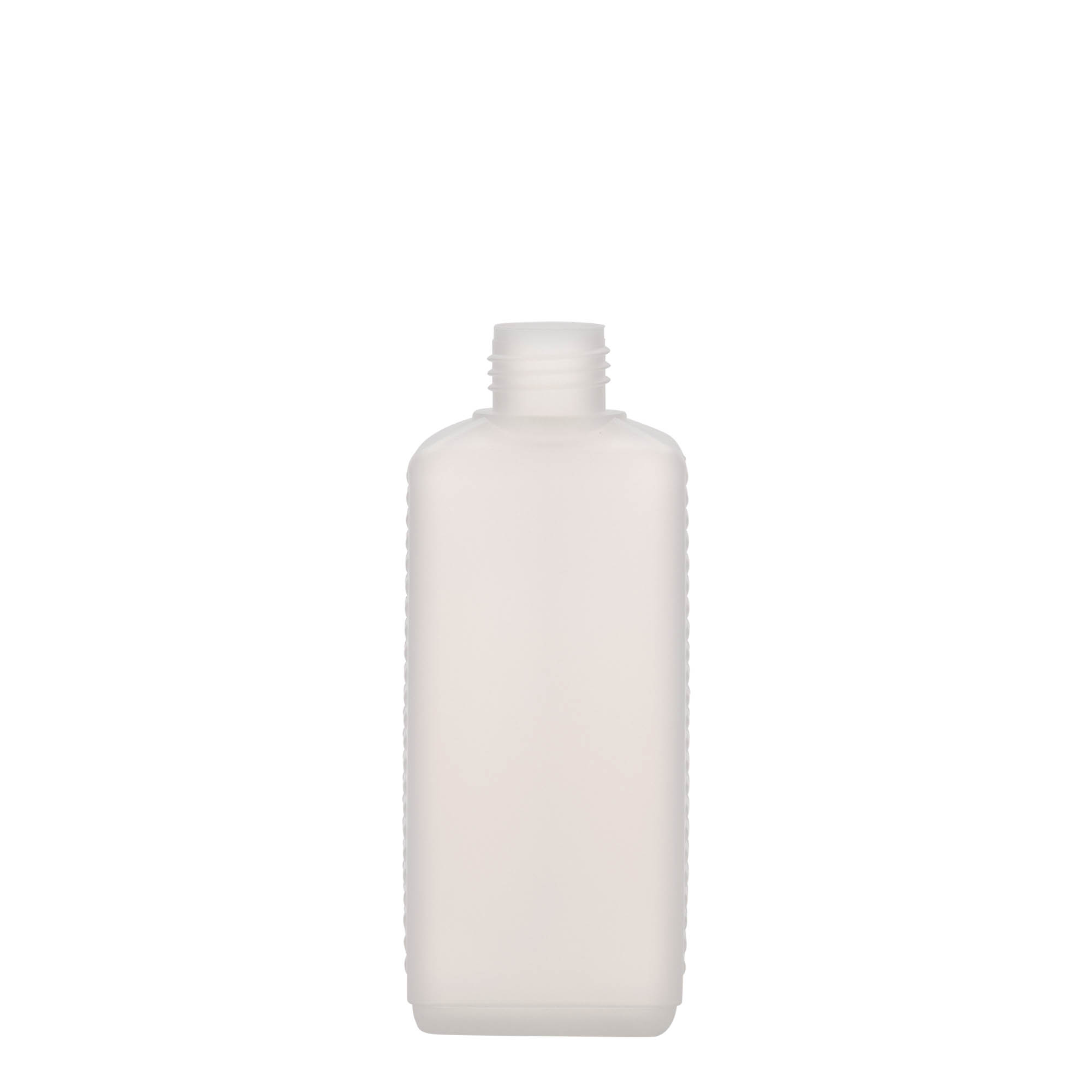 250 ml Kanisterflasche, rechteckig, HDPE-Kunststoff, natur, Mündung: DIN 25 EPE