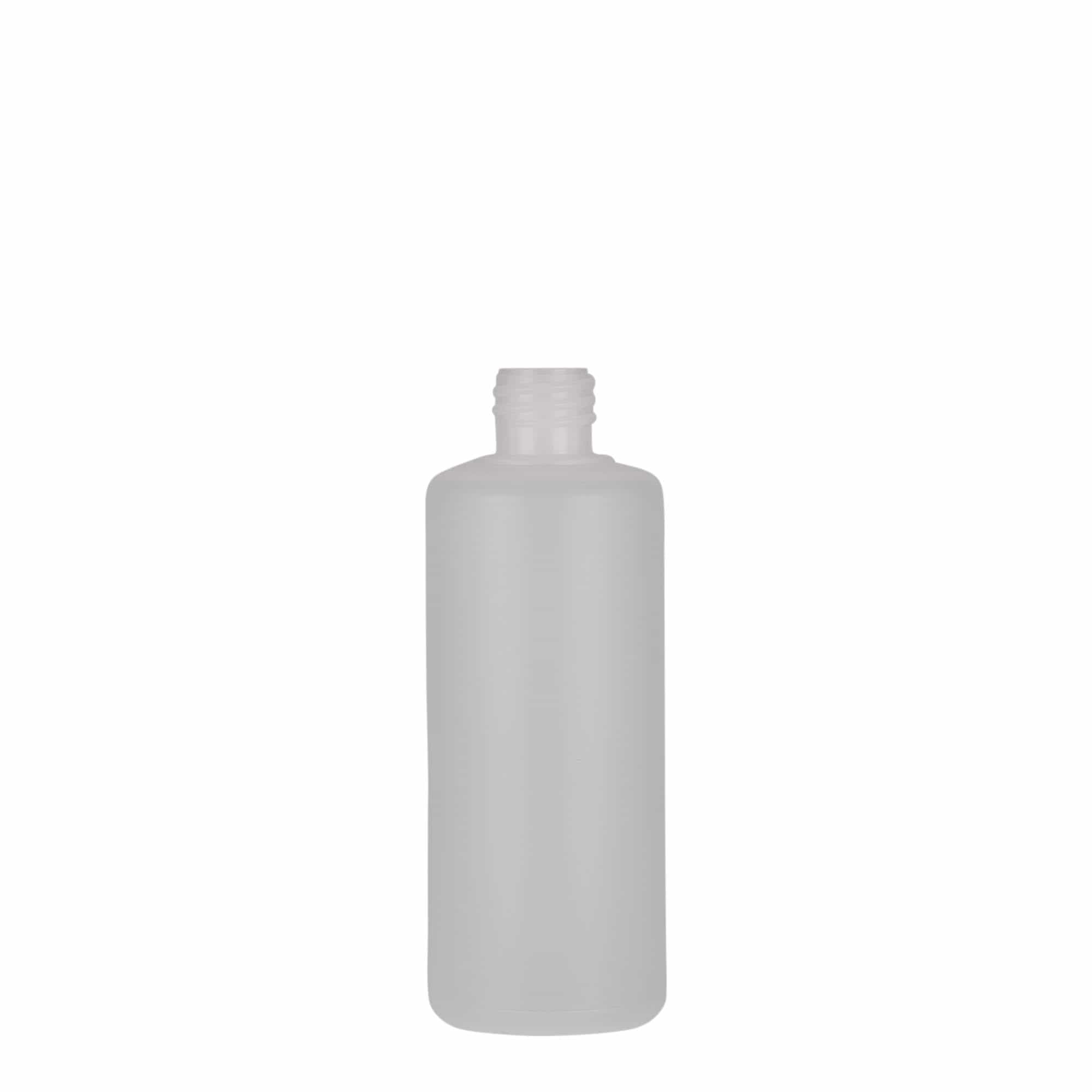 100 ml Rundflasche, PE-Kunststoff, natur, Mündung: Schraubverschluss