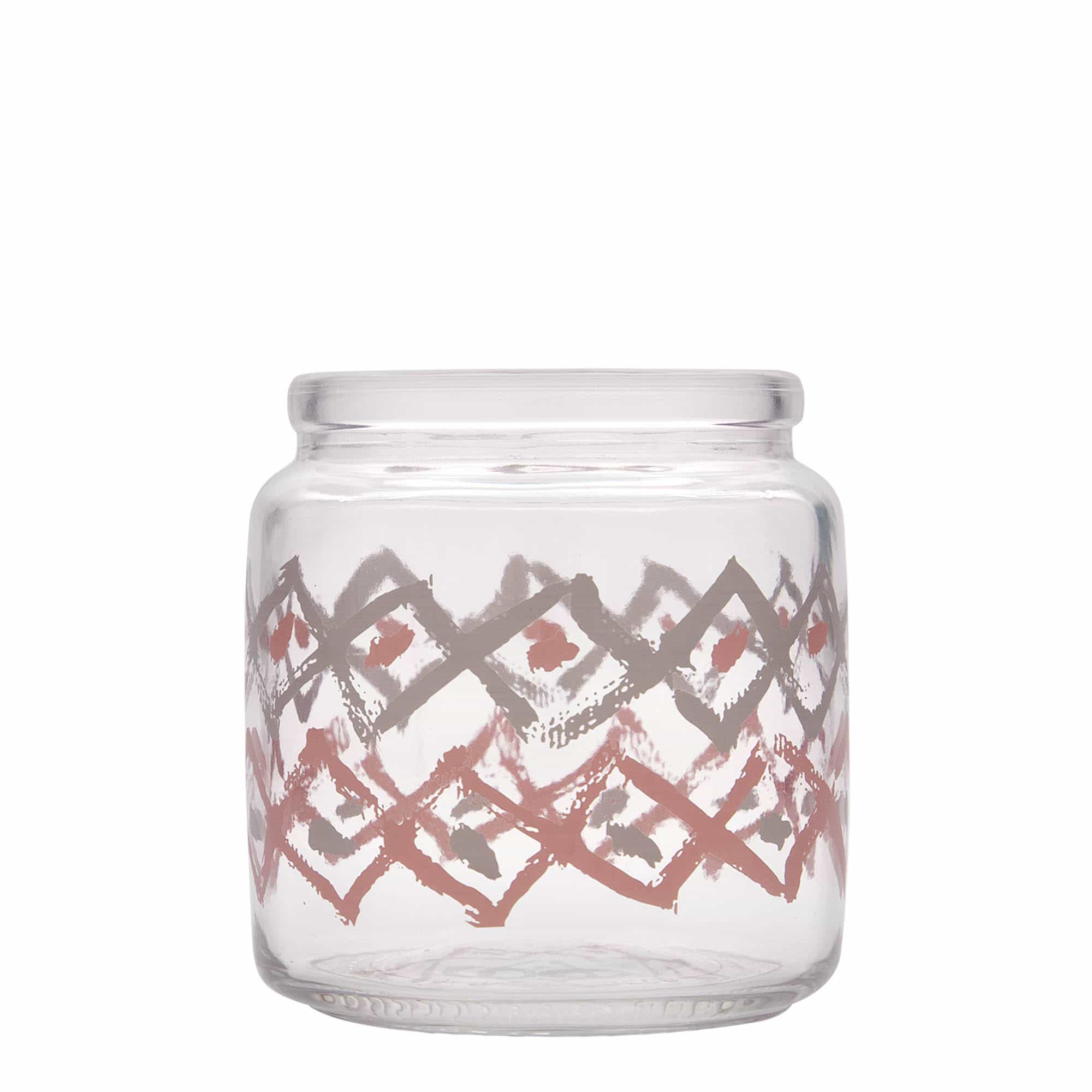 750 ml Korkenglas „Giara“, Motiv: Manolibera rosa, Mündung: Kork