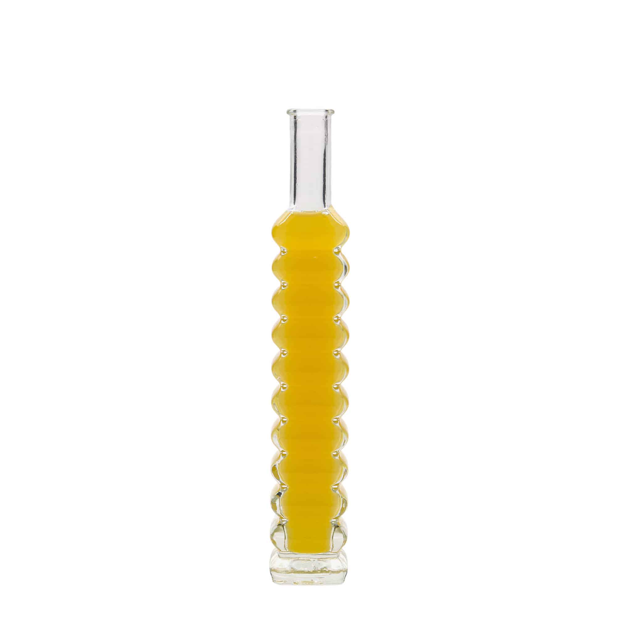100 ml Glasflasche „Roma“, quadratisch, Mündung: Kork