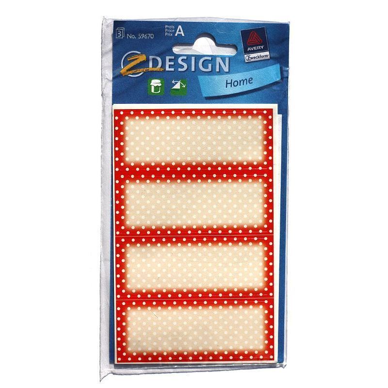Zweckform Etiketten 'Red Dots', rechteckig, Papier, rot Zweckform Etiketten 'Red Dots', rechteckig, Papier, rot