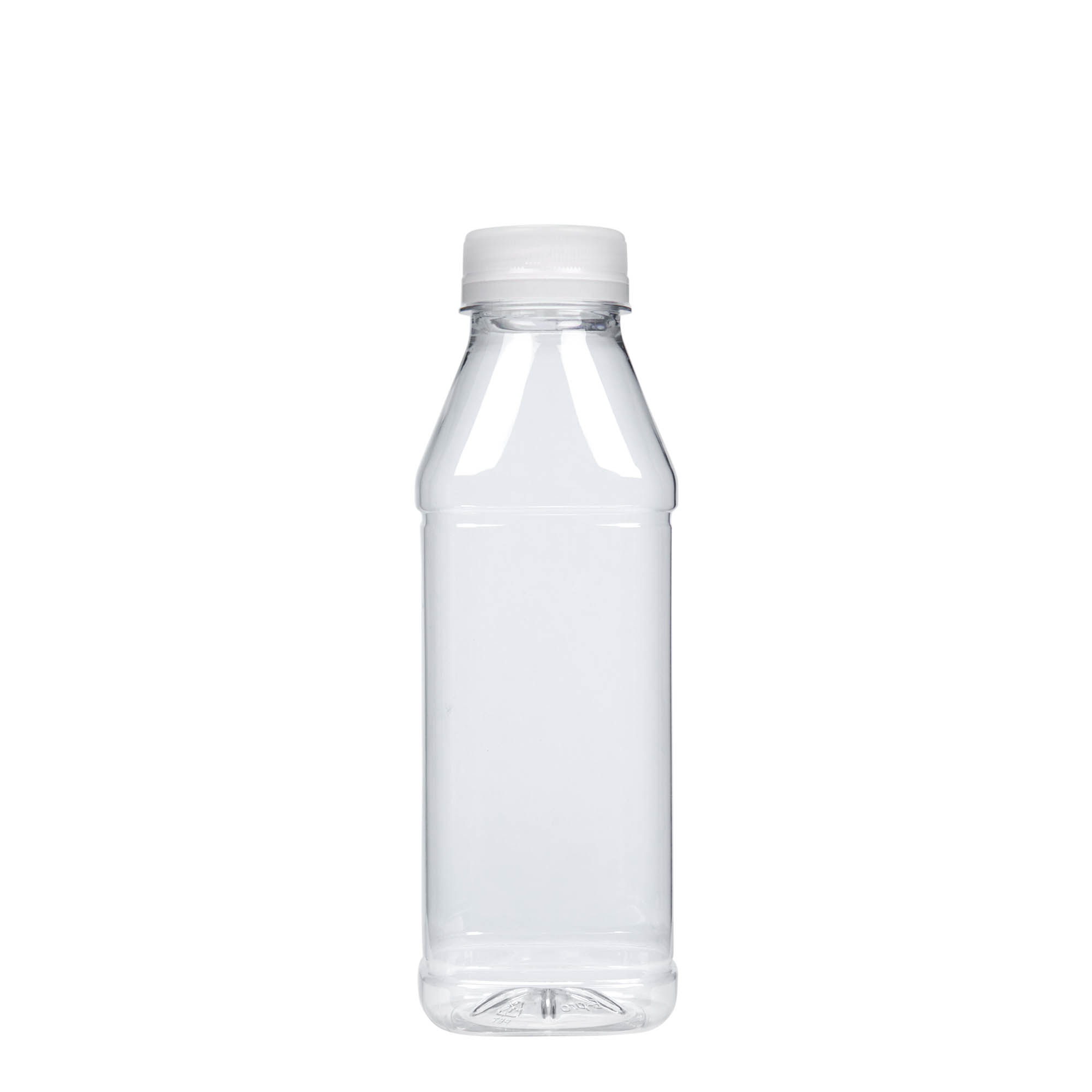 500 ml PET-Flasche 'Milk and Juice Carré', quadratisch, Kunststoff, Mündung: 38 mm 500 ml PET-Flasche 'Milk and Juice Carré', quadratisch, Kunststoff, Mündung: 38 mm