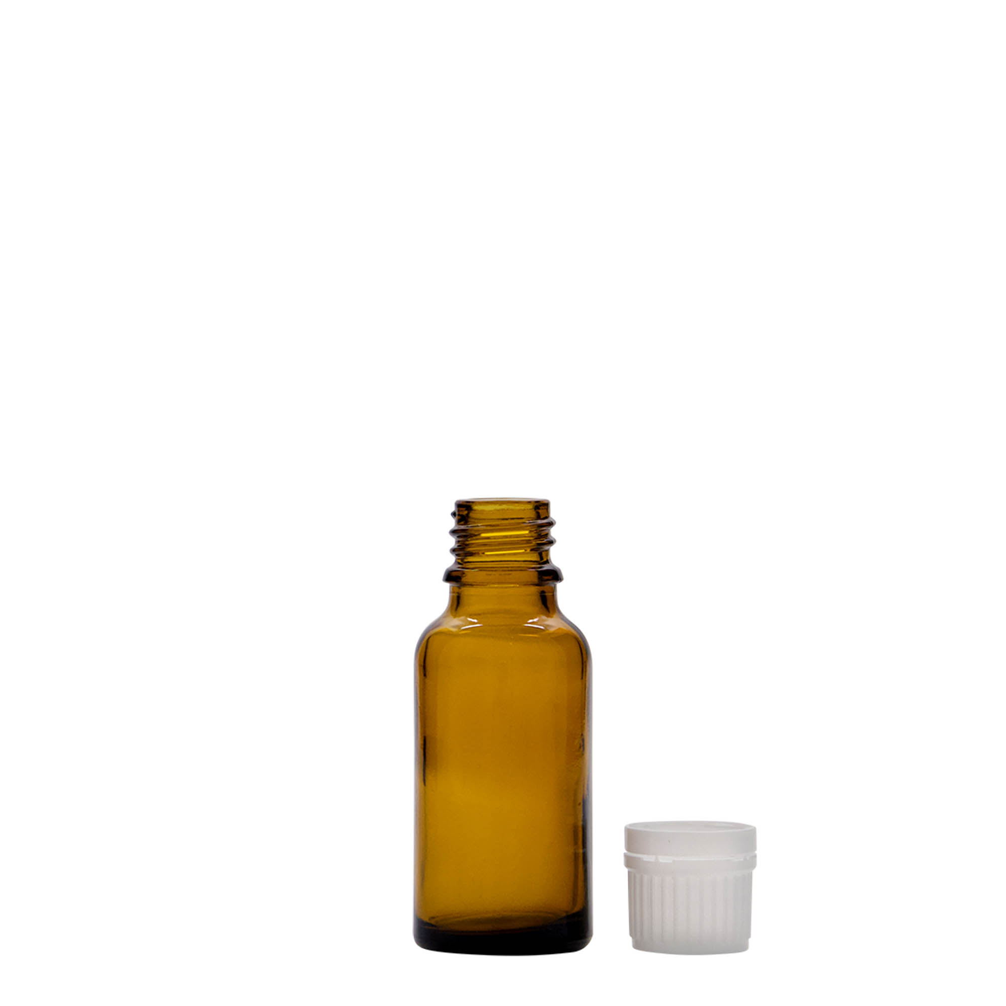 20 ml Medizinflasche, Glas, braun, Mündung: DIN 18