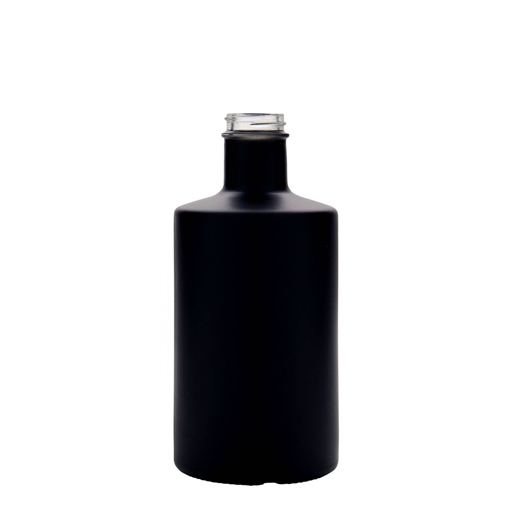 500 ml Glasflasche „Caroline“, schwarz, Mündung: GPI 33