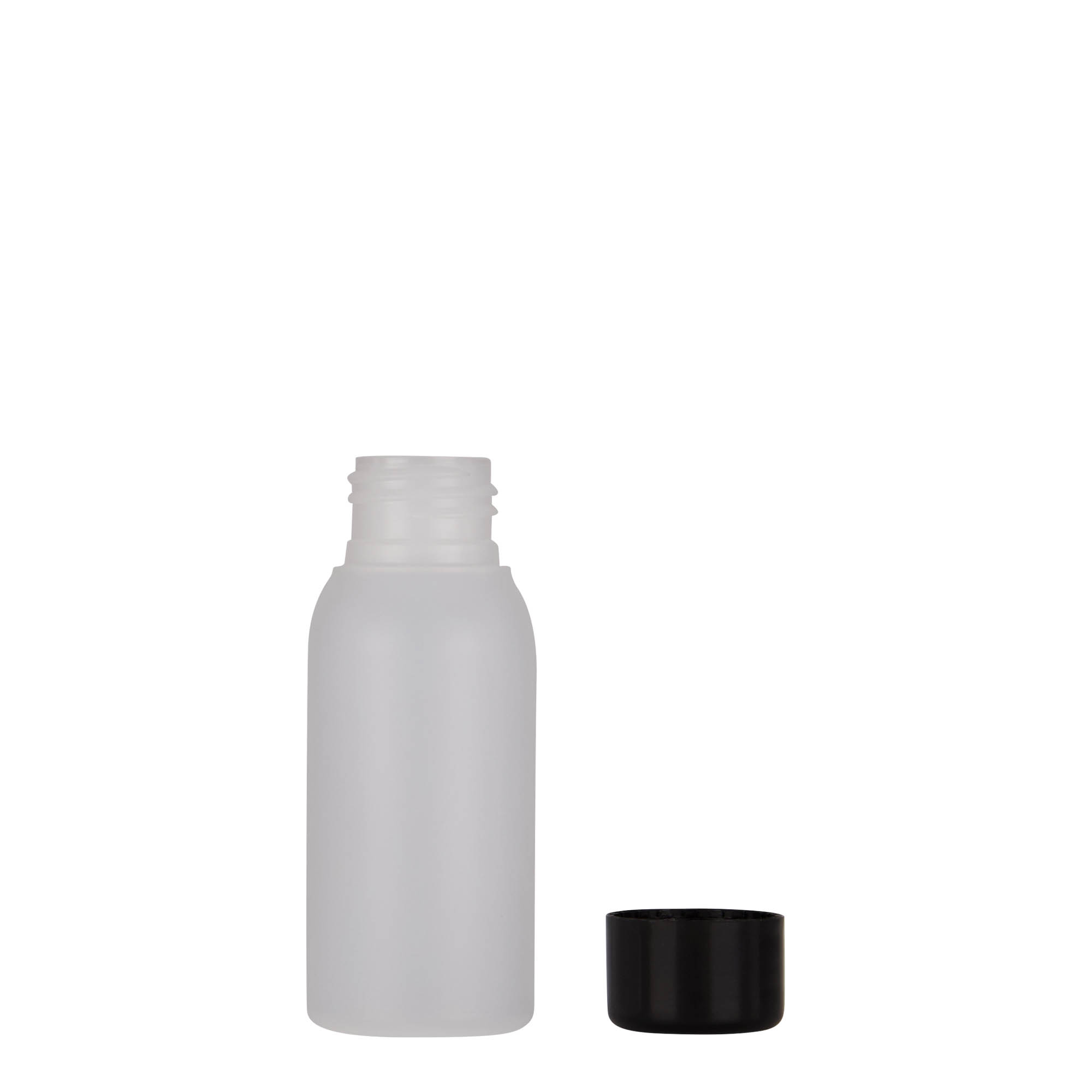 50 ml Kunststoffflasche „Tuffy“, HDPE, natur, Mündung:  24/410