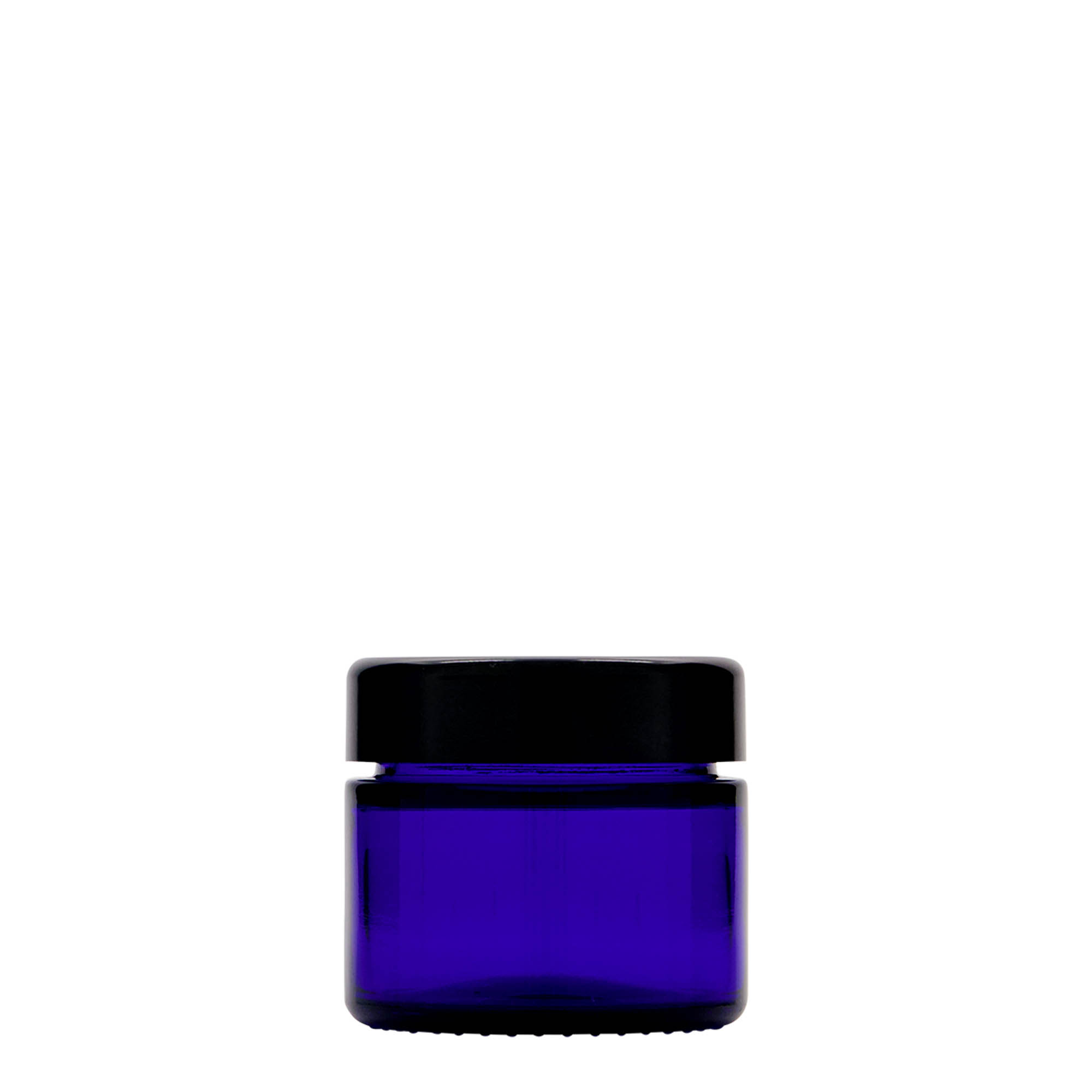 50 ml Tiegel 'Blue Edition', Glas, royalblau, Mündung: Schraubverschluss 50 ml Tiegel 'Blue Edition', Glas, royalblau, Mündung: Schraubverschluss