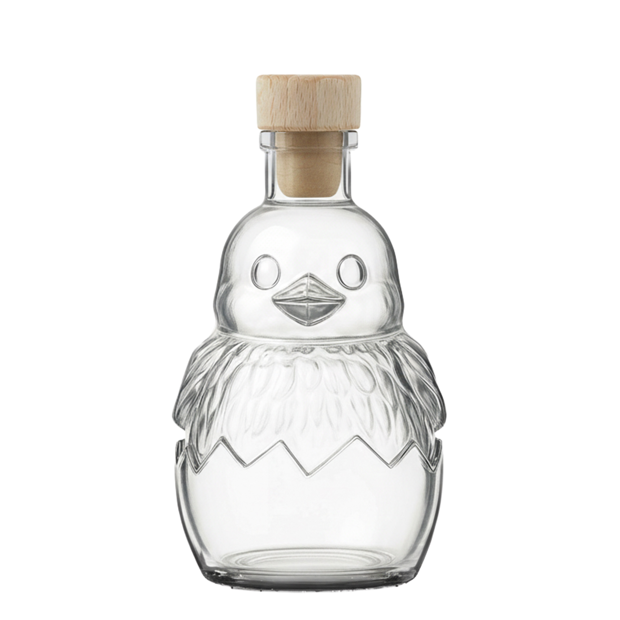 200 ml Glasflasche „Küken“, Mündung: Kork