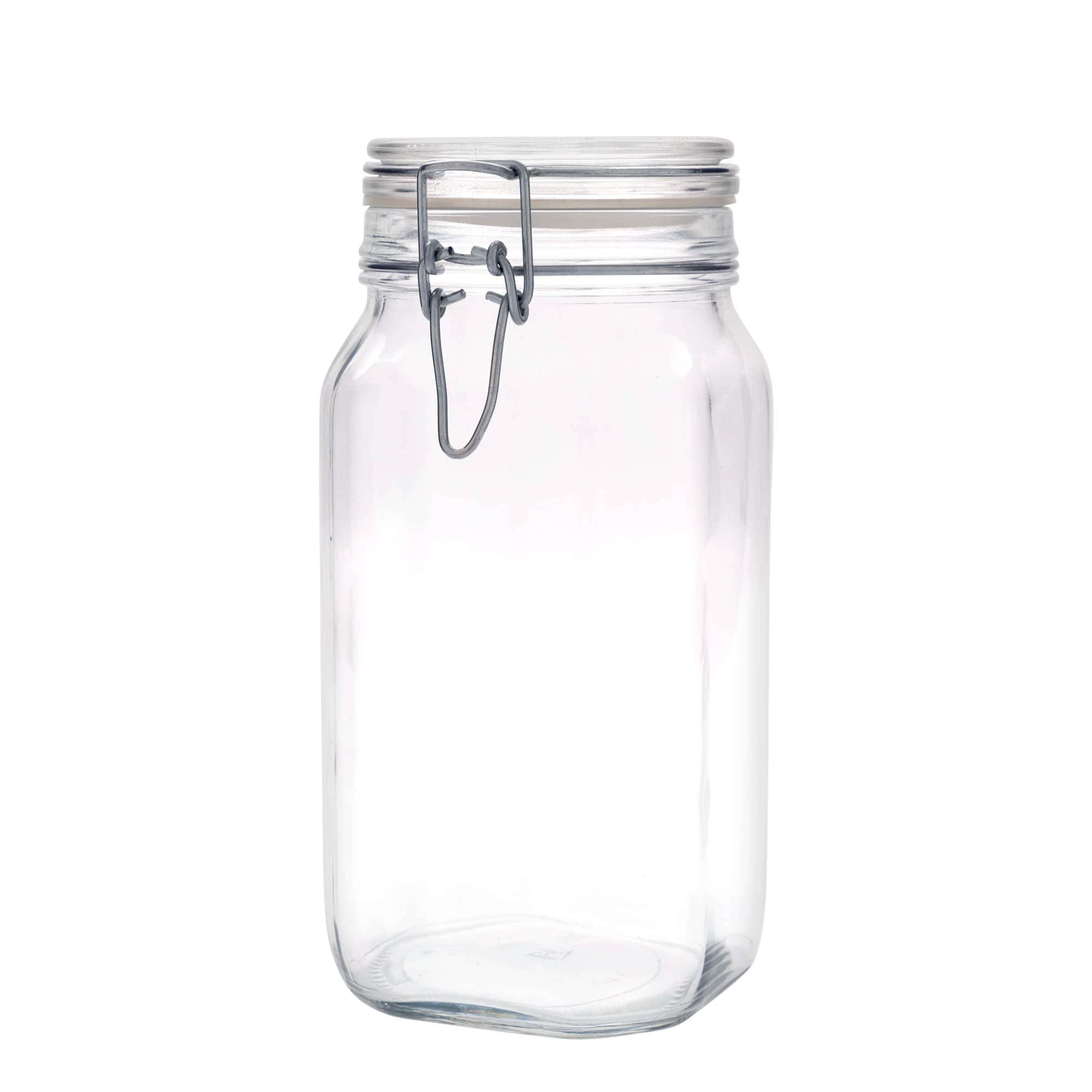 1.500 ml Drahtbügelglas 'Fido', quadratisch, Mündung: Drahtbügelverschluss 1.500 ml Drahtbügelglas 'Fido', quadratisch, Mündung: Drahtbügelverschluss