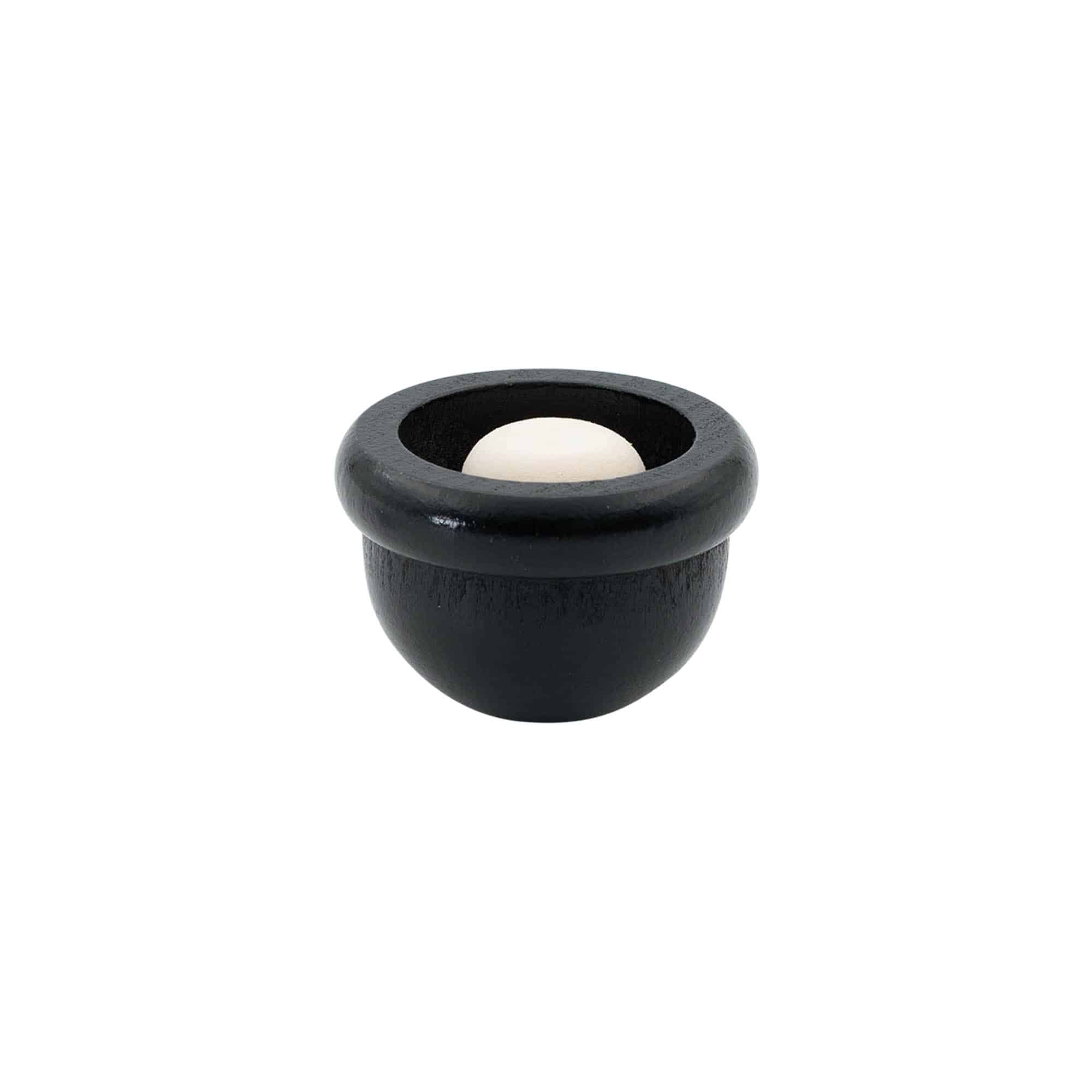 Griffkorken 19 mm, Holz/Kunststoff, schwarz, für Mündung: Kork