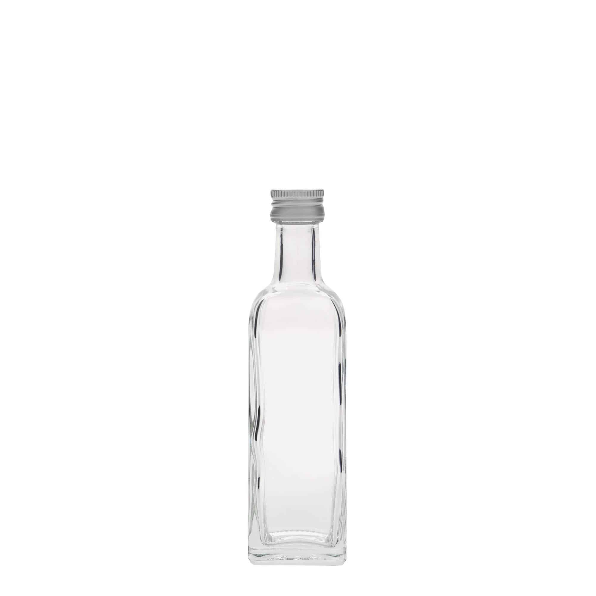 60 ml Glasflasche 'Marasca', quadratisch, Mündung: PP 18 60 ml Glasflasche 'Marasca', quadratisch, Mündung: PP 18