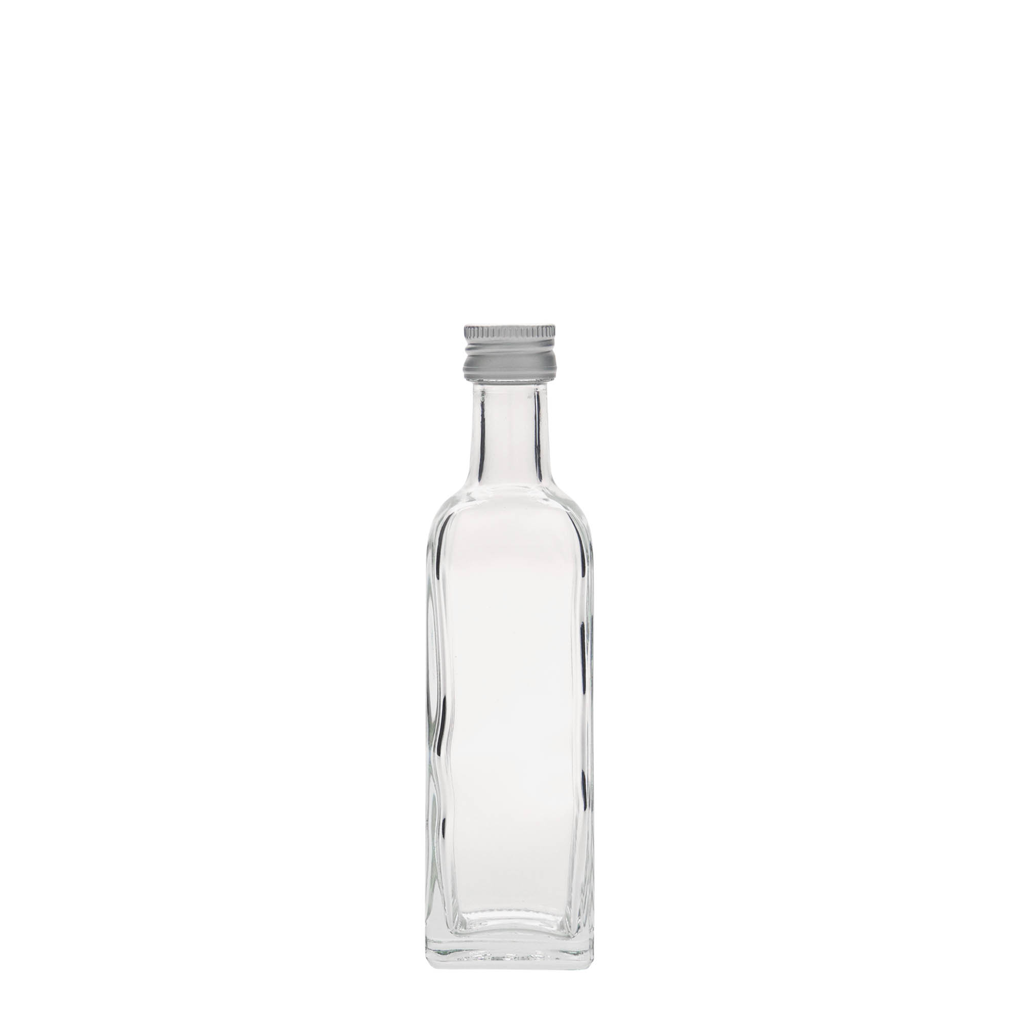 60 ml Glasflasche „Marasca“, quadratisch, Mündung: PP 18