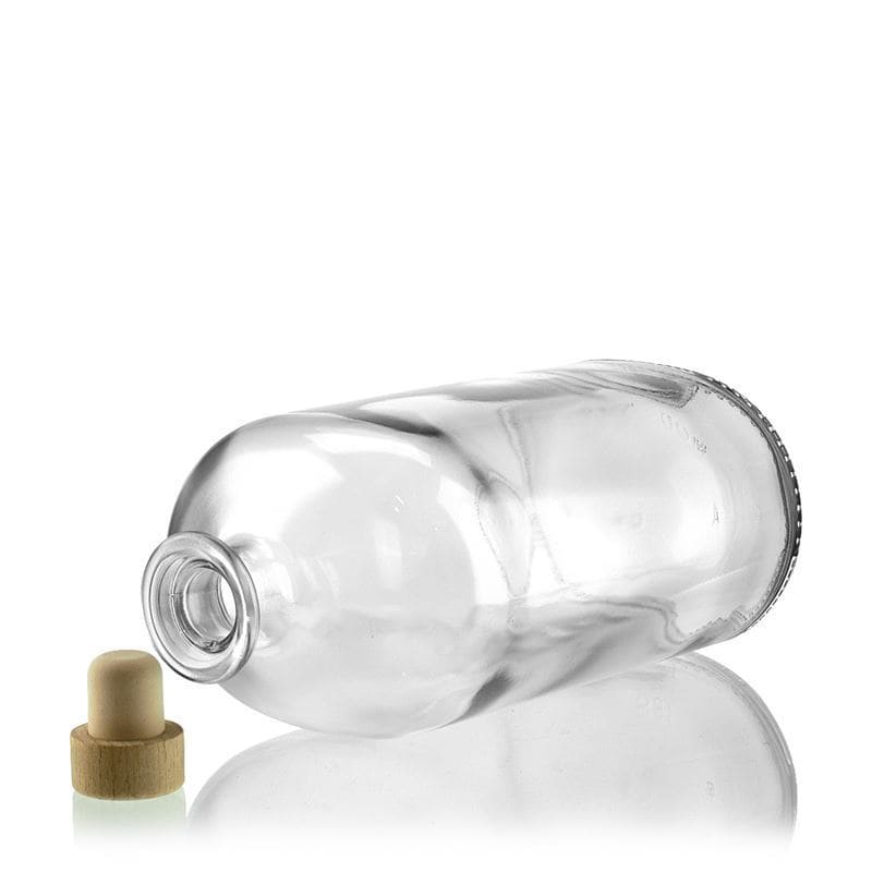 1.000 ml Glasflasche 'Dundee', oval, Mündung: Kork 1.000 ml Glasflasche 'Dundee', oval, Mündung: Kork