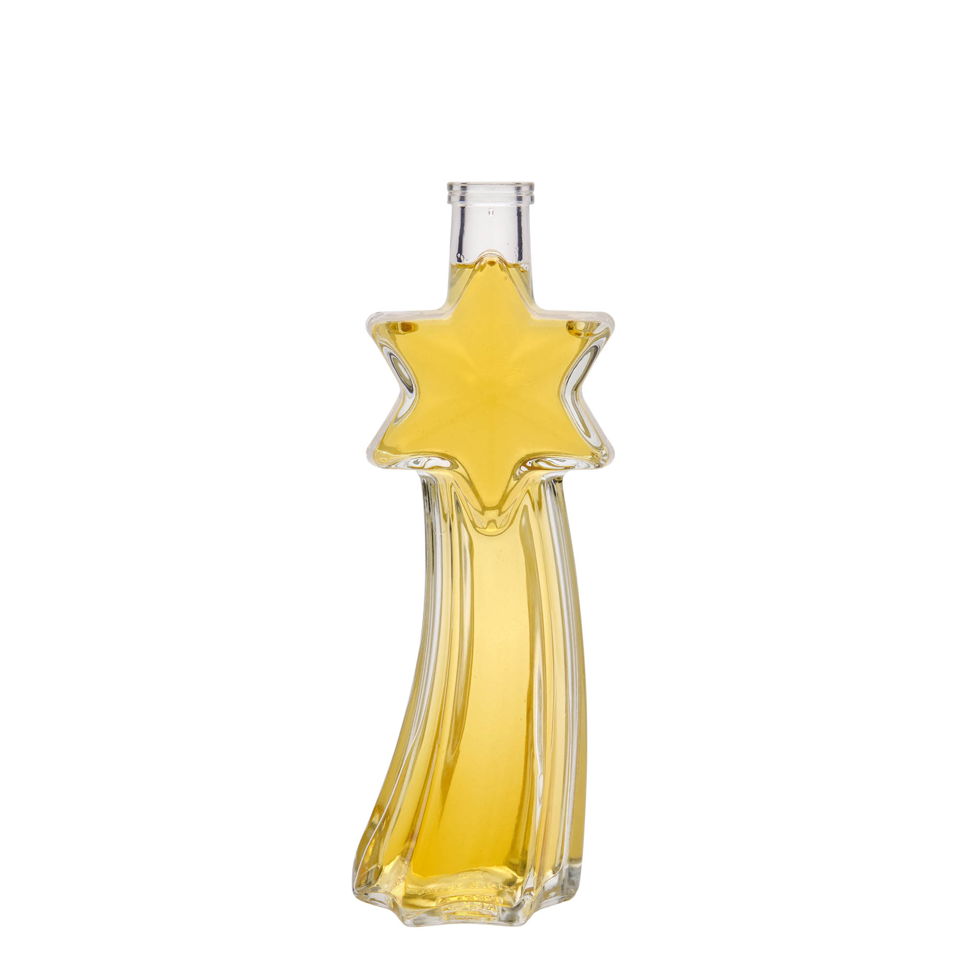 200 ml Glasflasche 'Sternschnuppe', Mündung: Kork 200 ml Glasflasche 'Sternschnuppe', Mündung: Kork