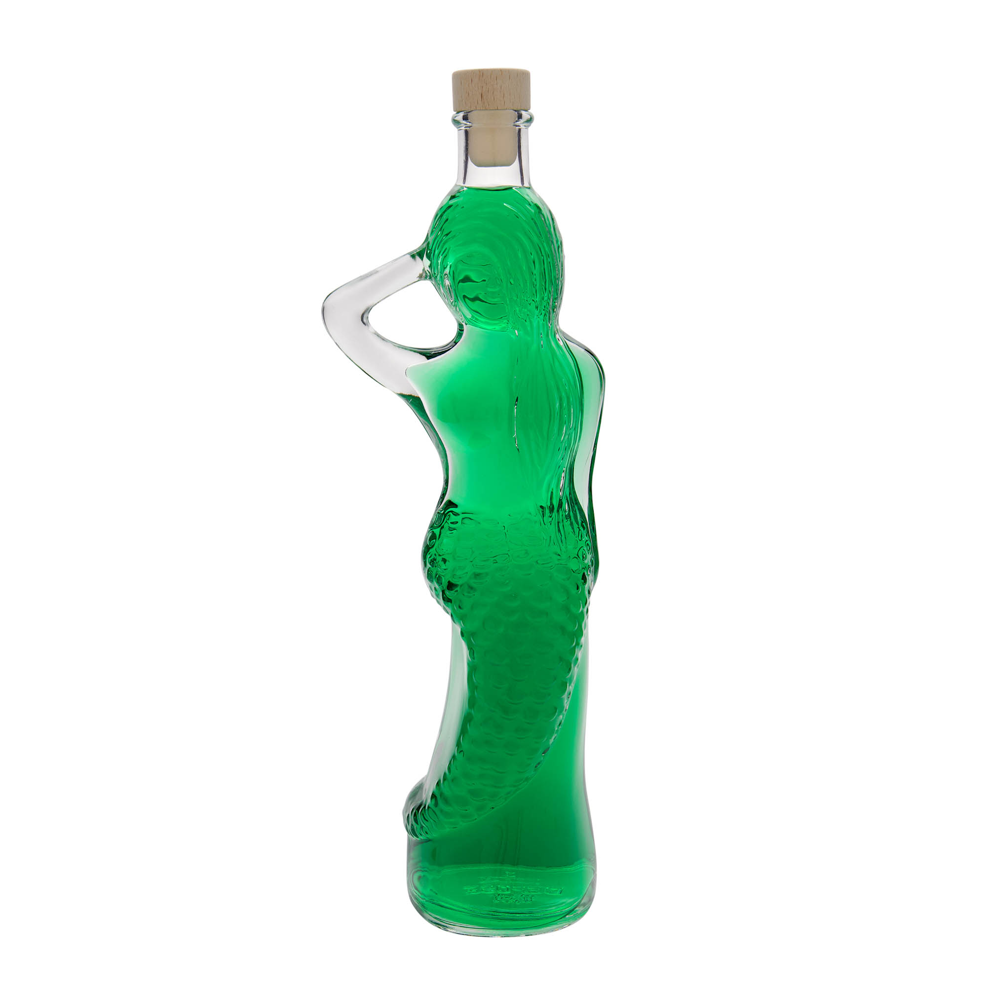 500 ml Glasflasche „Meerjungfrau“, Mündung: Kork