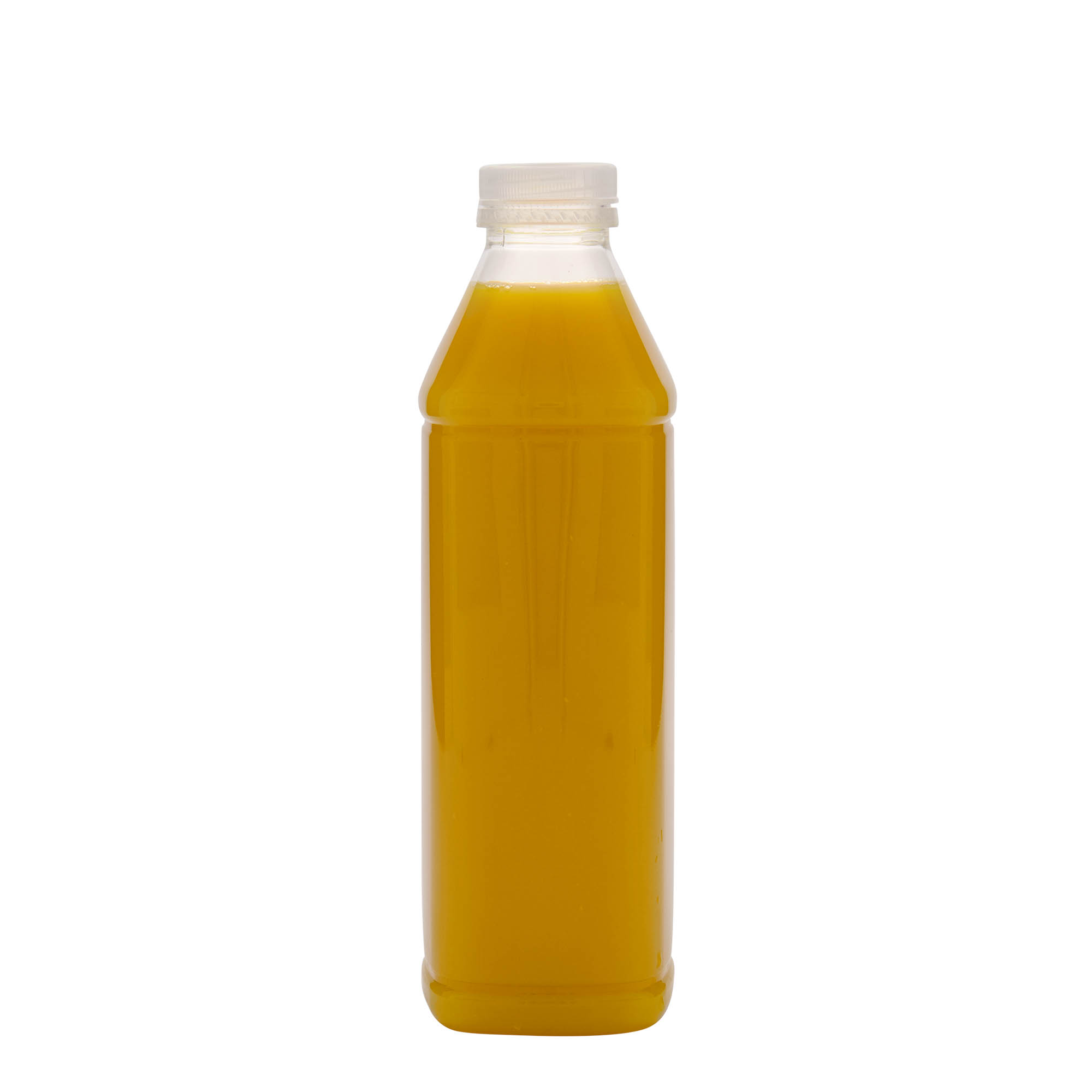 1.000 ml PET-Flasche 'Milk and Juice Carré', quadratisch, Kunststoff, Mündung: 38 mm 1.000 ml PET-Flasche 'Milk and Juice Carré', quadratisch, Kunststoff, Mündung: 38 mm