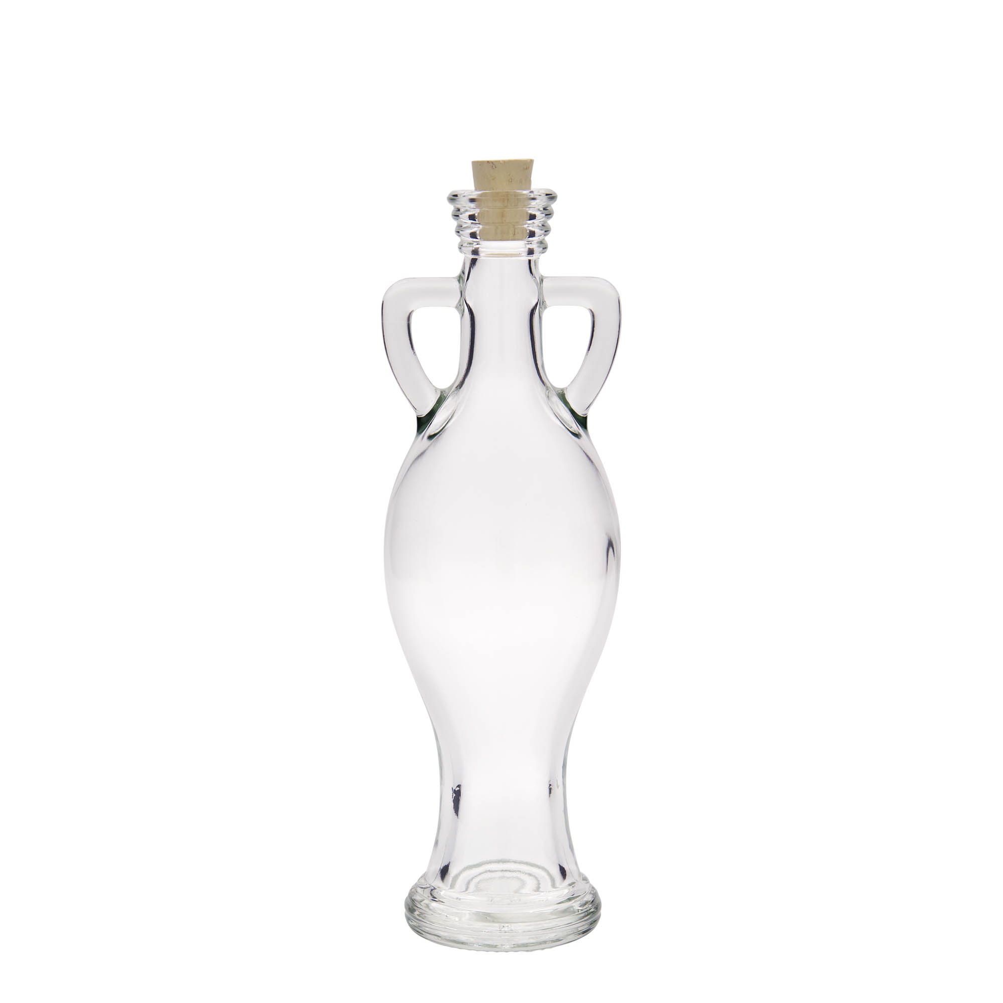 200 ml Glasflasche 'Amphore', Mündung: Kork 200 ml Glasflasche 'Amphore', Mündung: Kork
