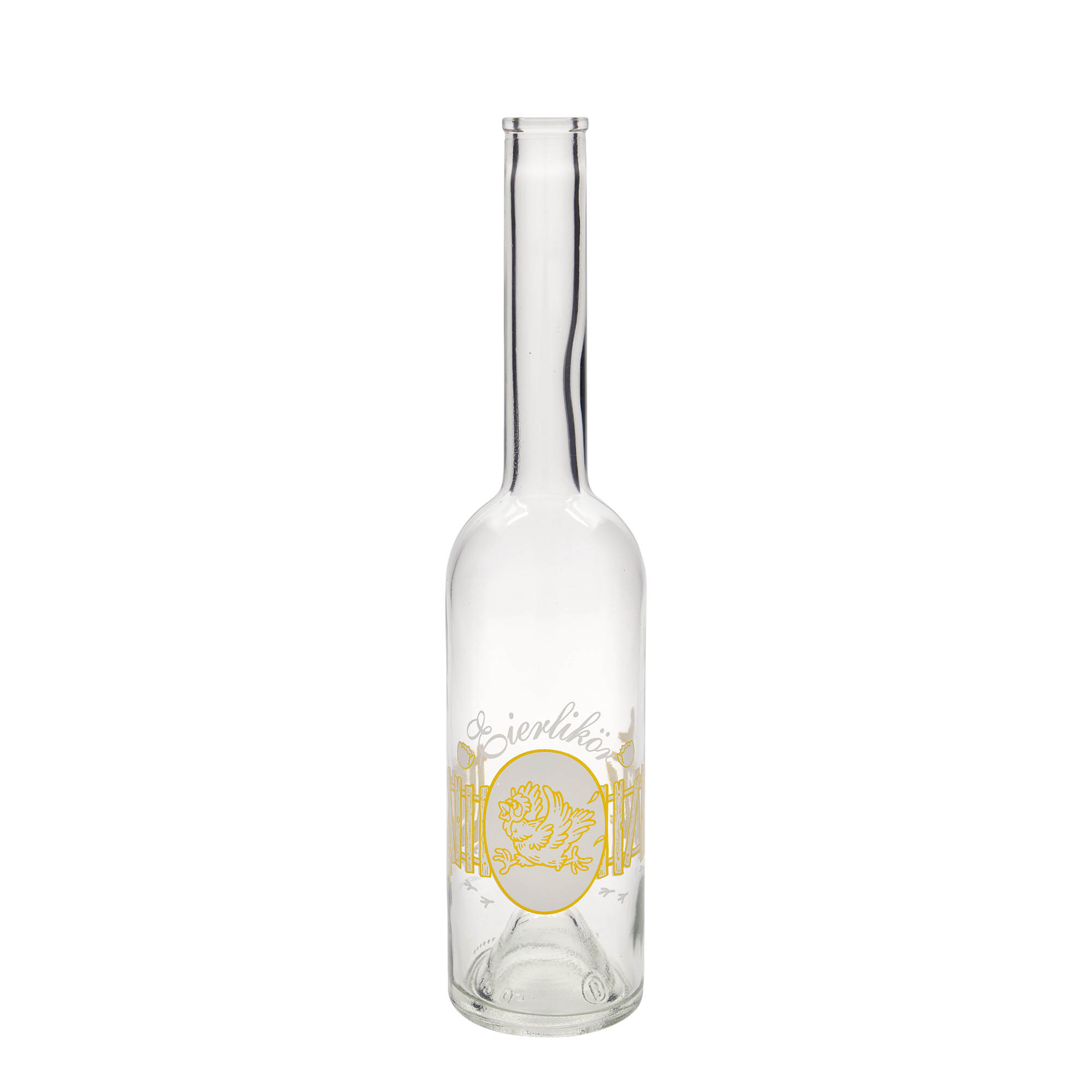500 ml Glasflasche „Opera“, Motiv: Eierlikör, Mündung: Kork