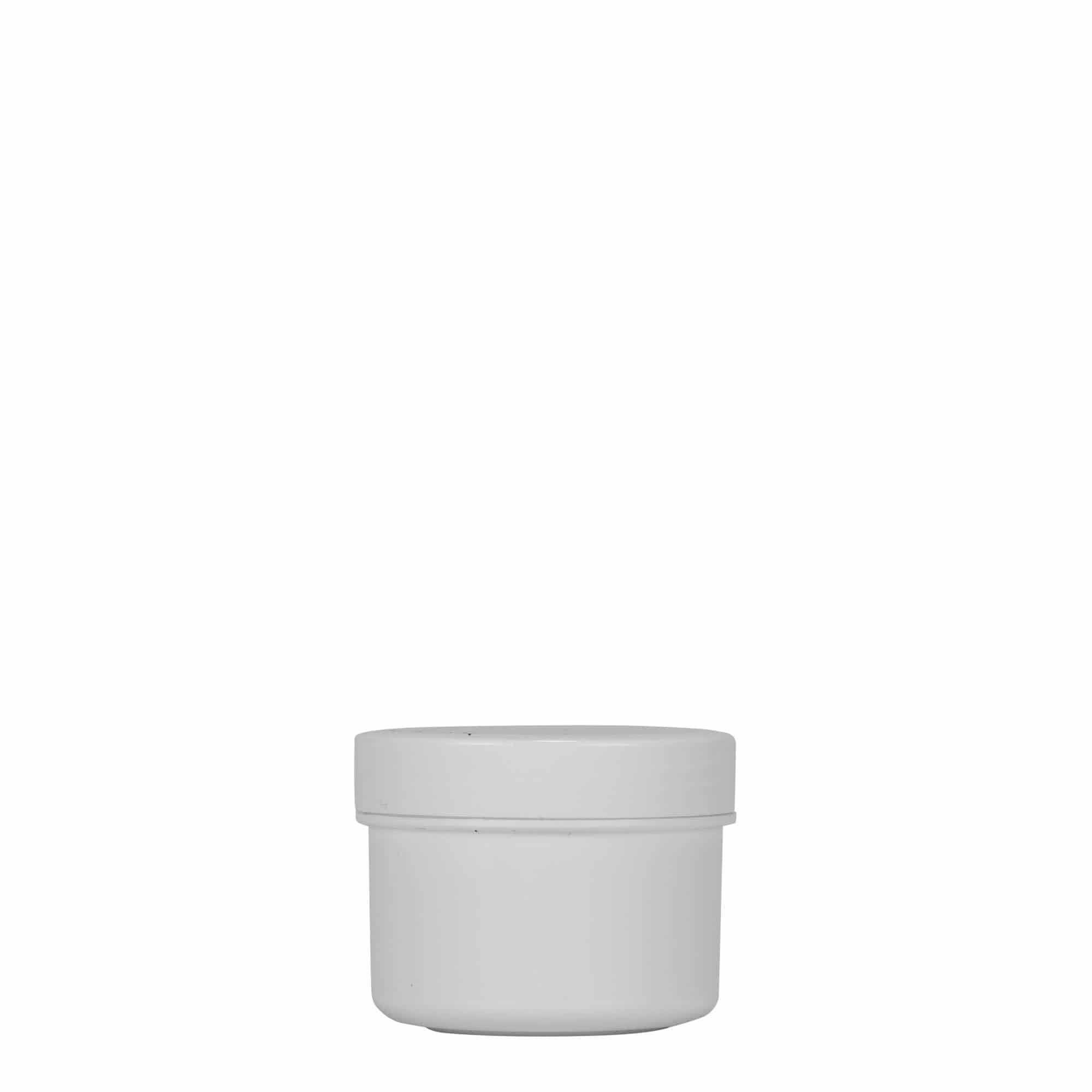 35 ml Kunststoffdose 'White Line', PP, weiß, Mündung: Schraubverschluss 35 ml Kunststoffdose 'White Line', PP, weiß, Mündung: Schraubverschluss