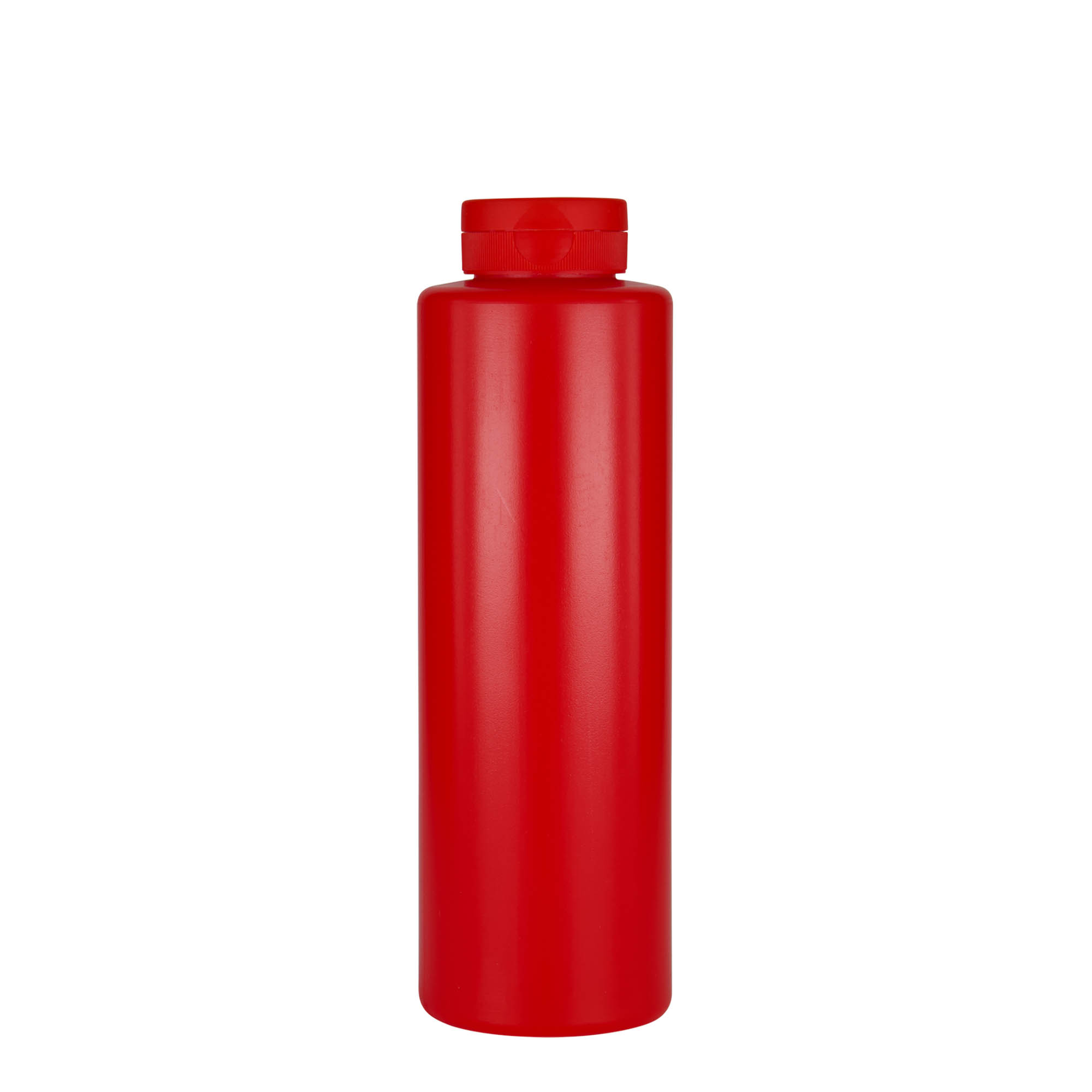 500 ml Soßenflasche, LDPE-Kunststoff, rot, Mündung: 38/400