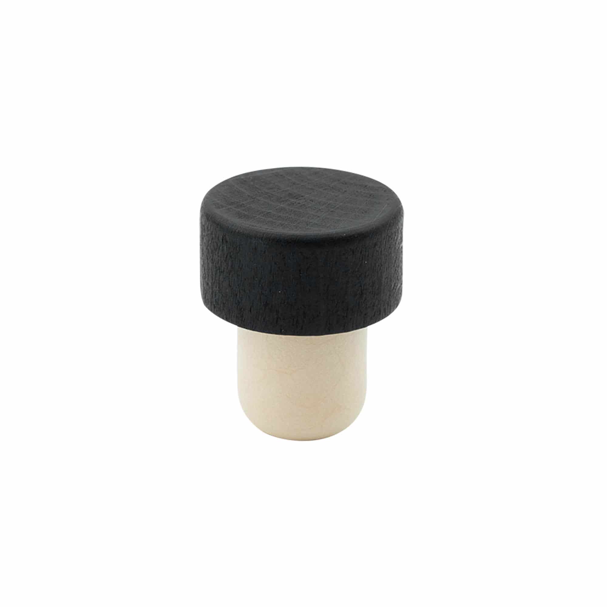 Griffkorken 19 mm, Holz/Kunststoff, schwarz, für Mündung: Kork Griffkorken 19 mm, Holz/Kunststoff, schwarz, für Mündung: Kork
