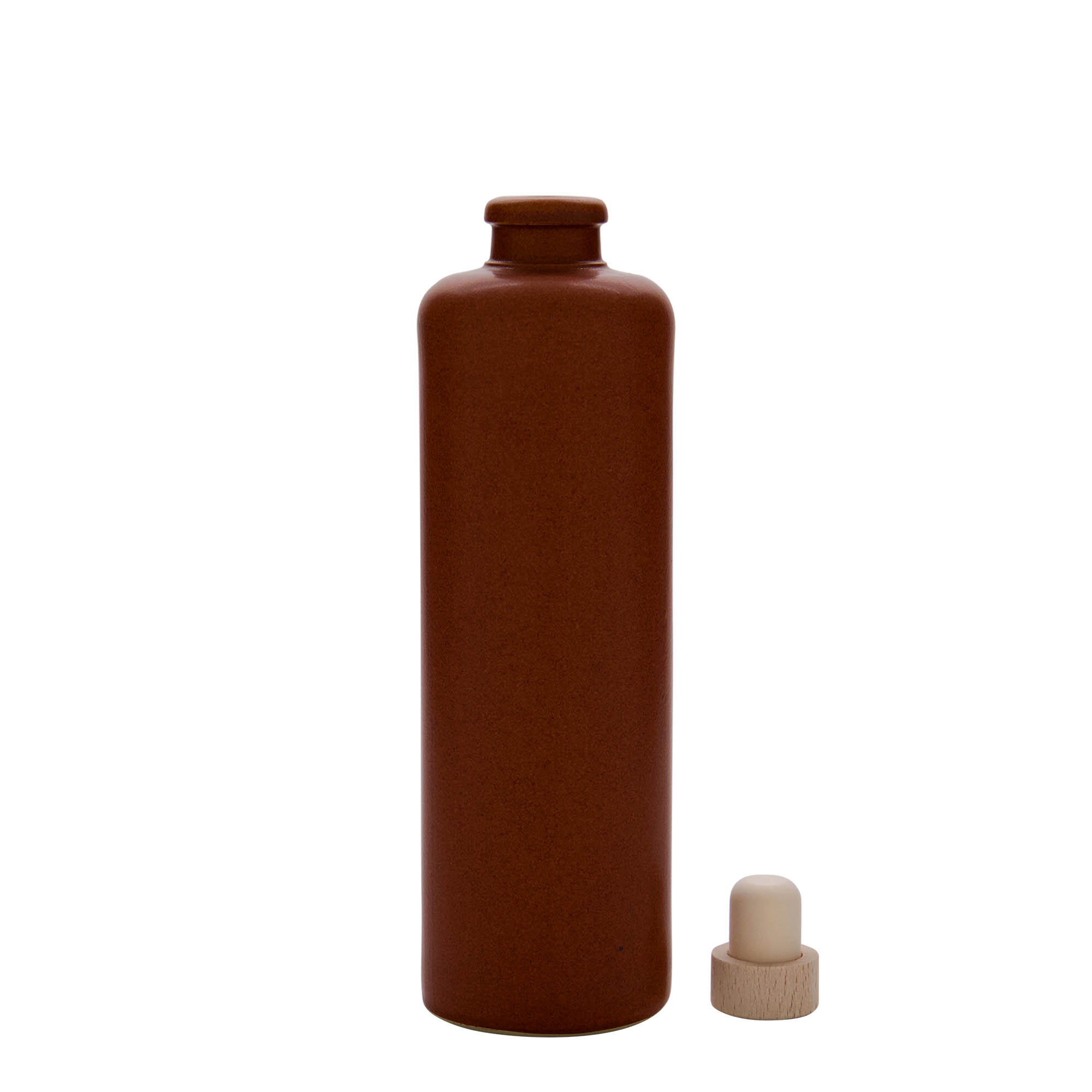 500 ml Tonkrug, Steinzeug, rot-braun, Mündung: Kork 500 ml Tonkrug, Steinzeug, rot-braun, Mündung: Kork