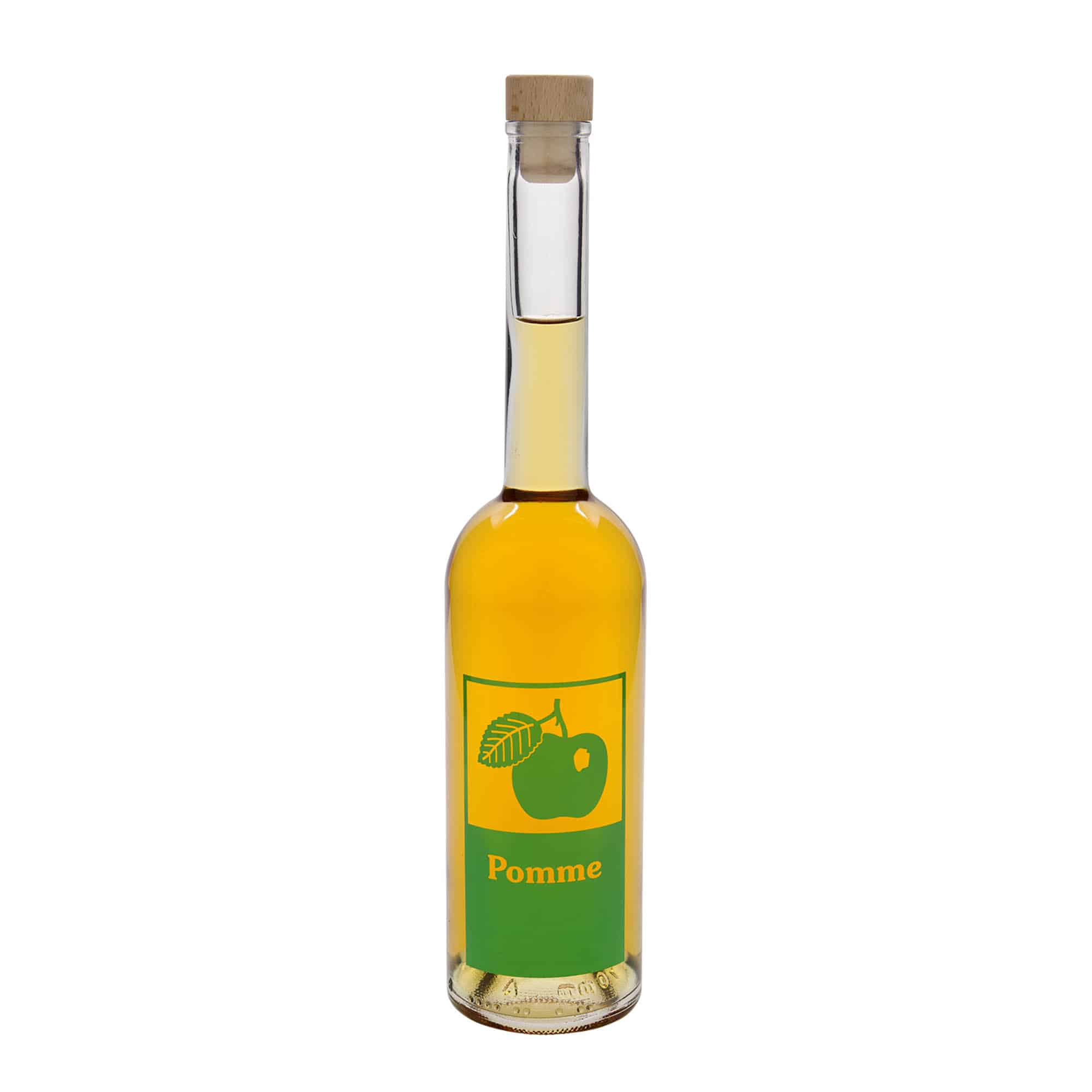 500 ml Glasflasche „Opera“, Motiv: Pomme, Mündung: Kork