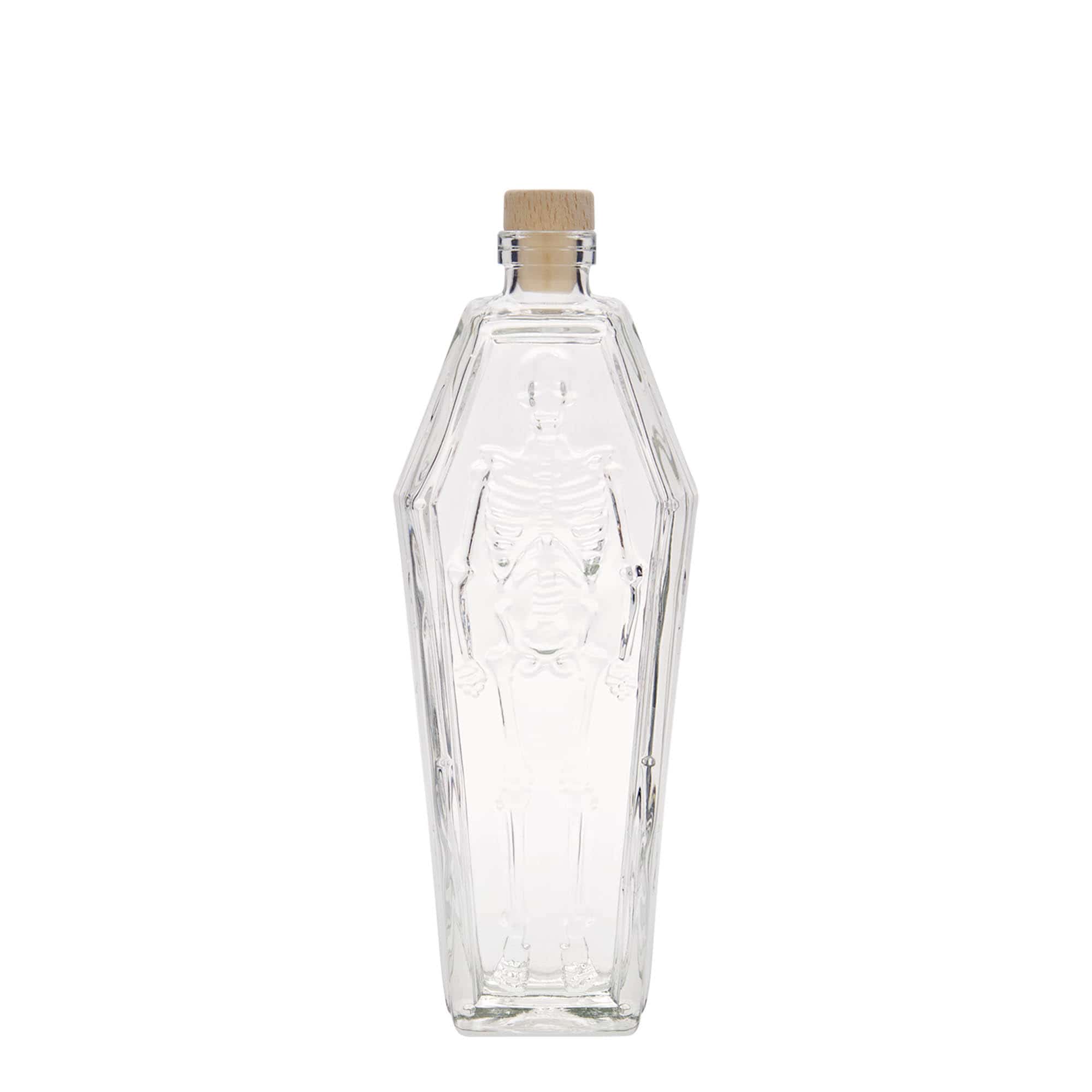 200 ml Glasflasche 'Sarg', Mündung: Kork