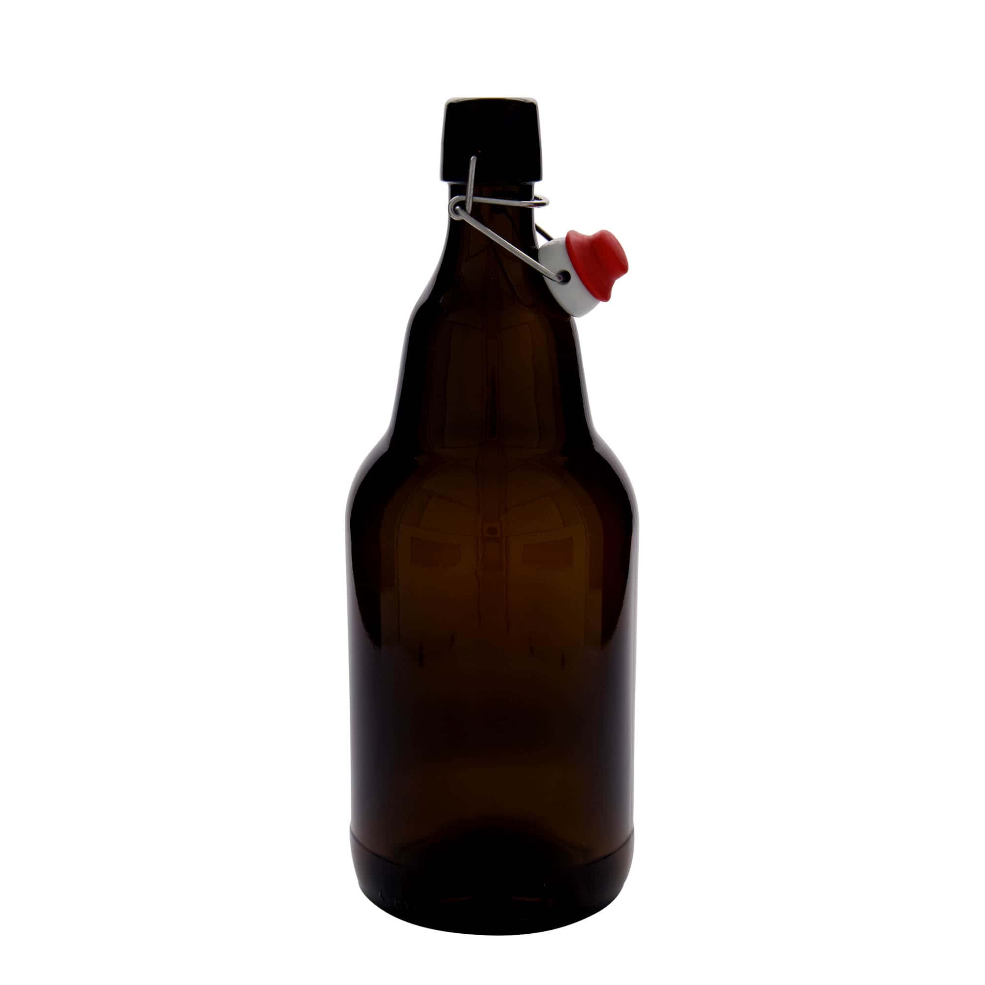 2.000 ml Bierflasche, Glas, braun, Mündung: Bügelverschluss 2.000 ml Bierflasche, Glas, braun, Mündung: Bügelverschluss