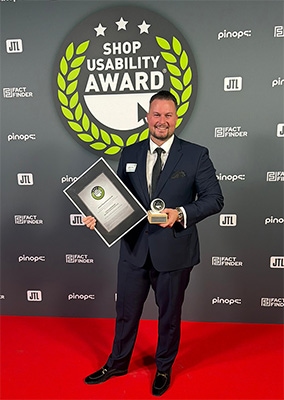 Robert Cipin auf dem roten Teppich des Shop Usability Award 2026