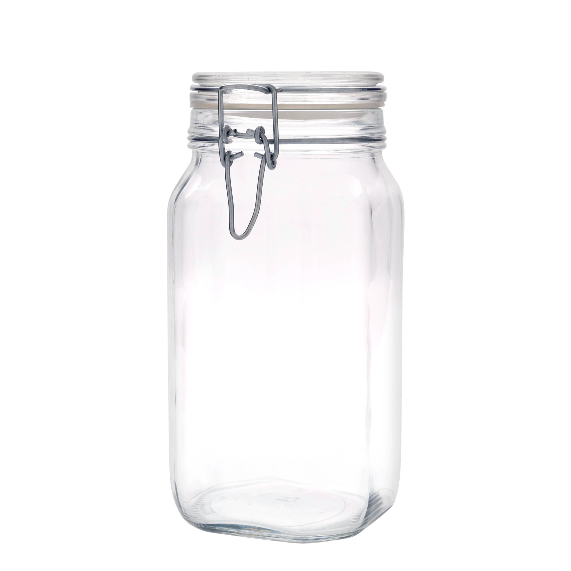 1.500 ml Drahtbügelglas 'Fido', quadratisch, Mündung: Drahtbügelverschluss 1.500 ml Drahtbügelglas 'Fido', quadratisch, Mündung: Drahtbügelverschluss