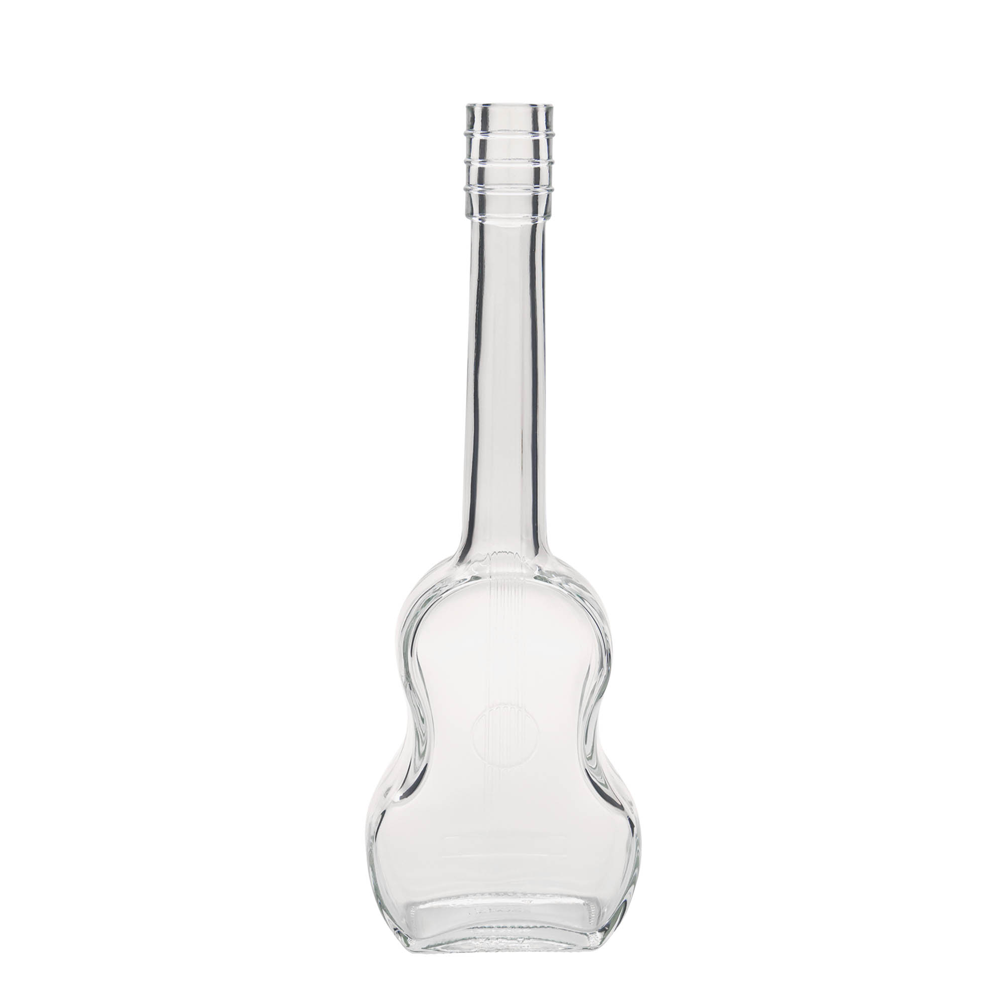 500 ml Glasflasche 'Gitarre', Mündung: Kork 500 ml Glasflasche 'Gitarre', Mündung: Kork