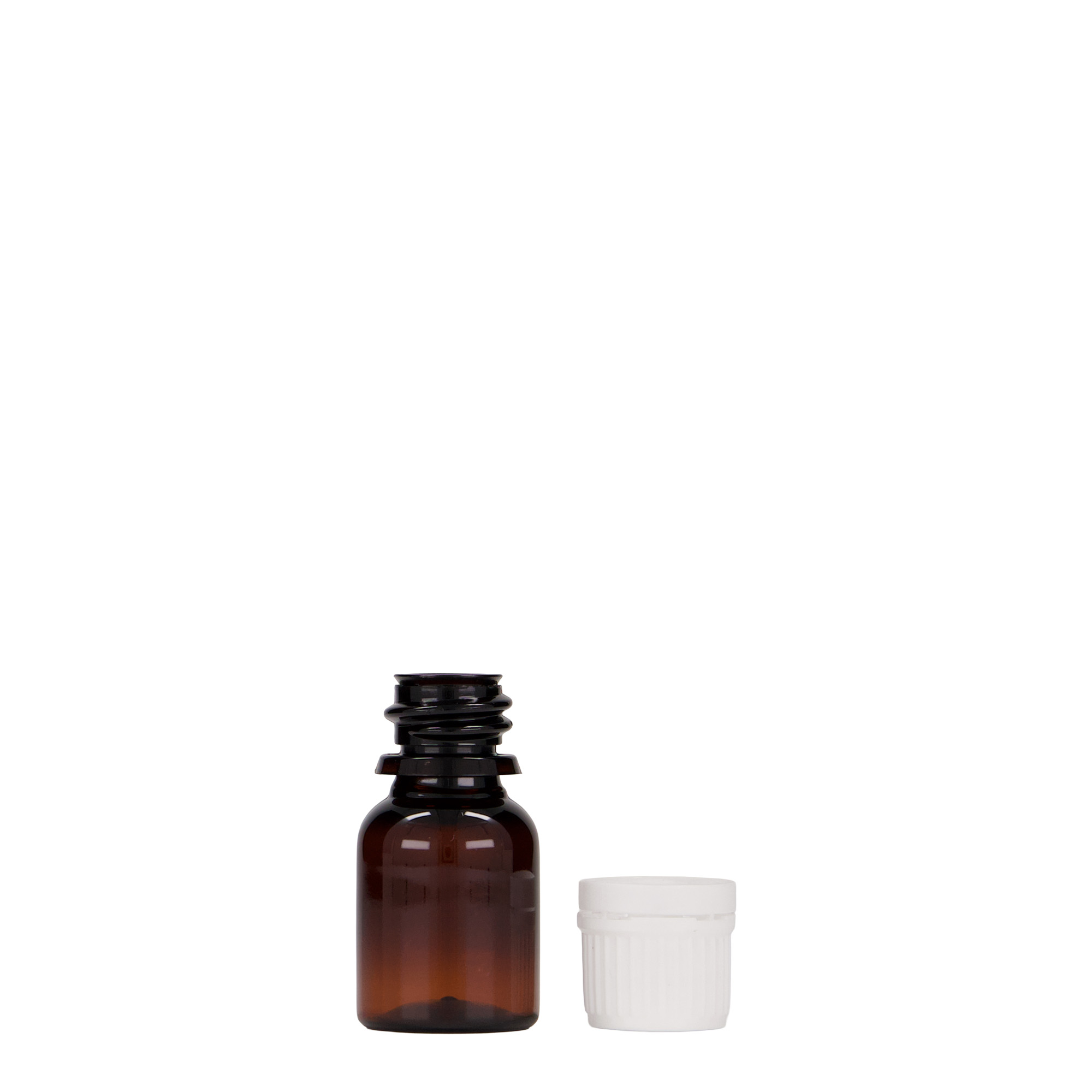 10 ml PET-Medizinflasche „Easy Living“, braun, Kunststoff, Mündung: DIN 18
