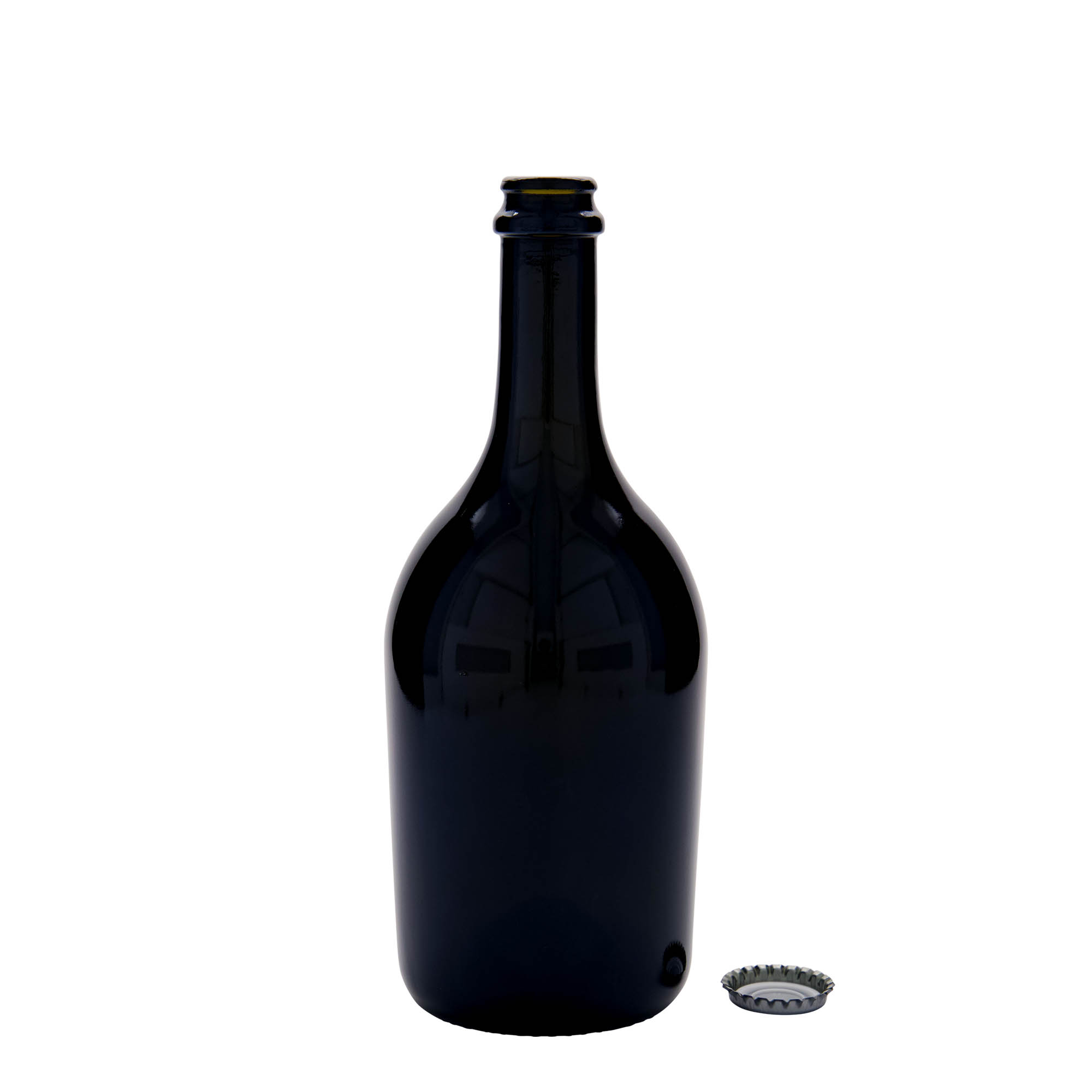 750 ml Bier-/Sektflasche 'Butterfly', Glas, antikgrün, Mündung: Kronkorken 750 ml Bier-/Sektflasche 'Butterfly', Glas, antikgrün, Mündung: Kronkorken