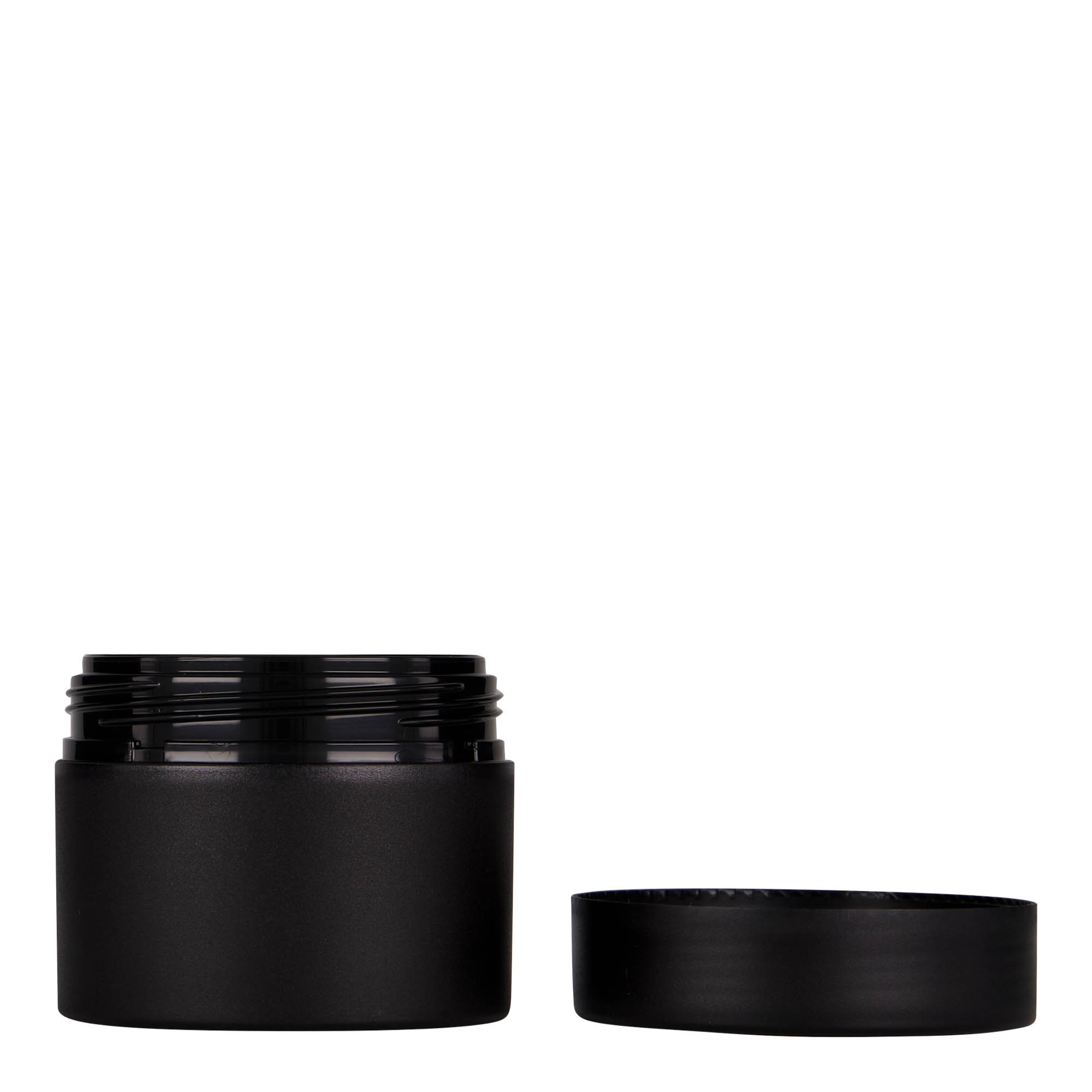 100 ml Kunststoffdose 'Antonella', PP, schwarz, Mündung: Schraubverschluss 100 ml Kunststoffdose 'Antonella', PP, schwarz, Mündung: Schraubverschluss